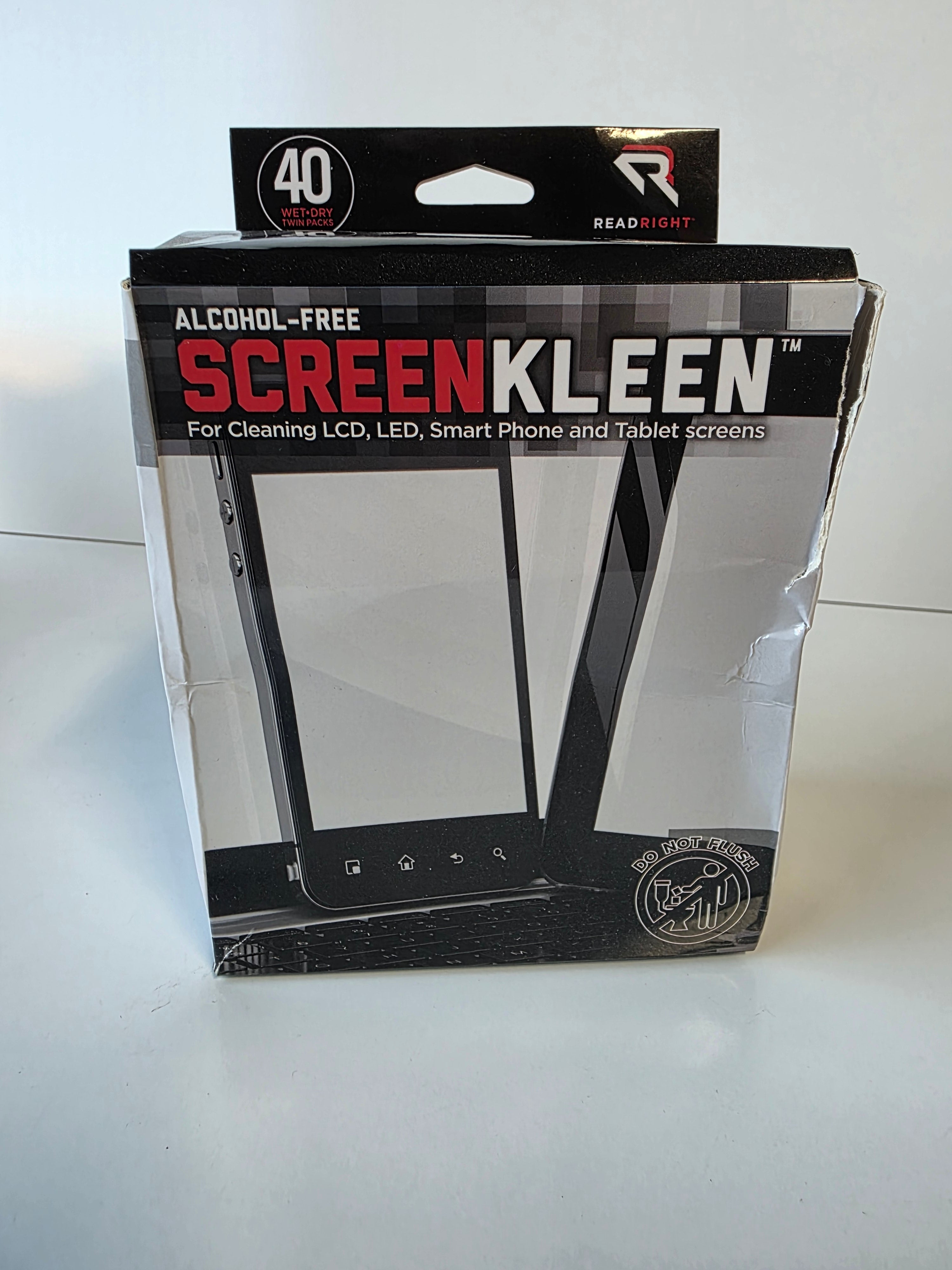 ReadRight ScreenKleen Alcohol-Free Screen Cleaning Wipes for LCD LED and Tablet Screens