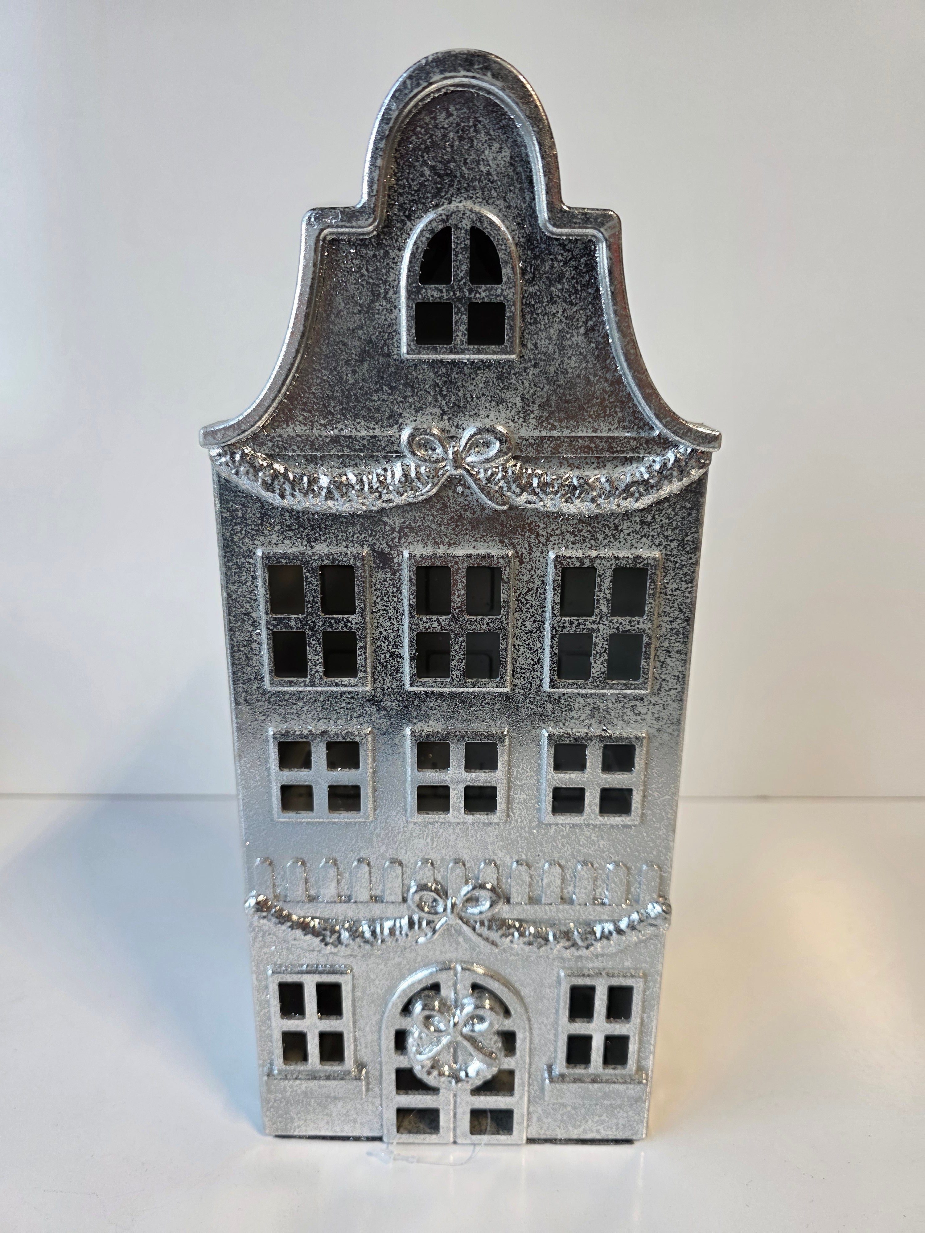 Wondershop Silver Decorative Holiday House Metal Candle Holder Christmas Table Accent