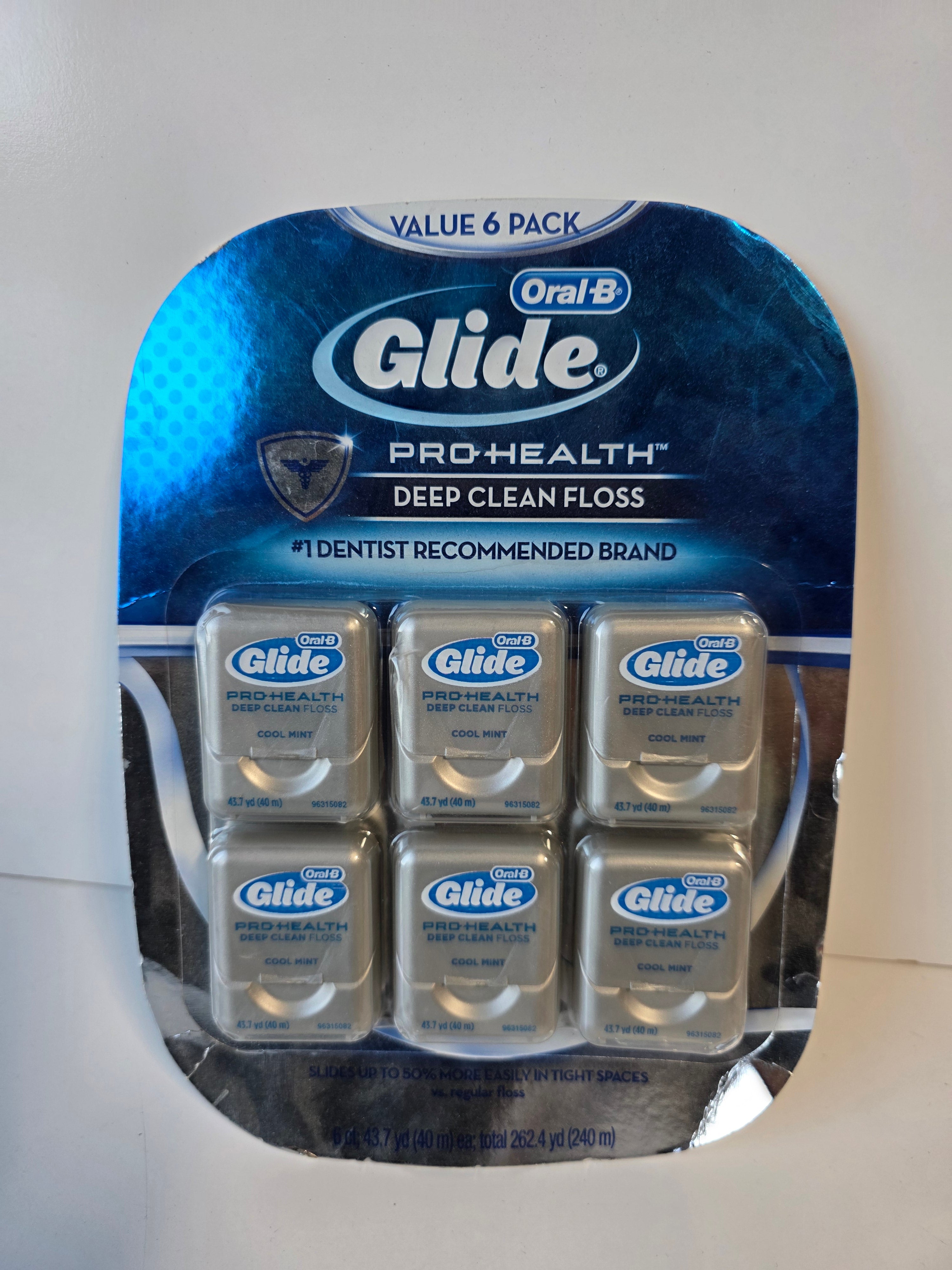 Oral-B Glide Pro-Health Deep Clean Floss Cool Mint 6 Pack Value Set Dental Care