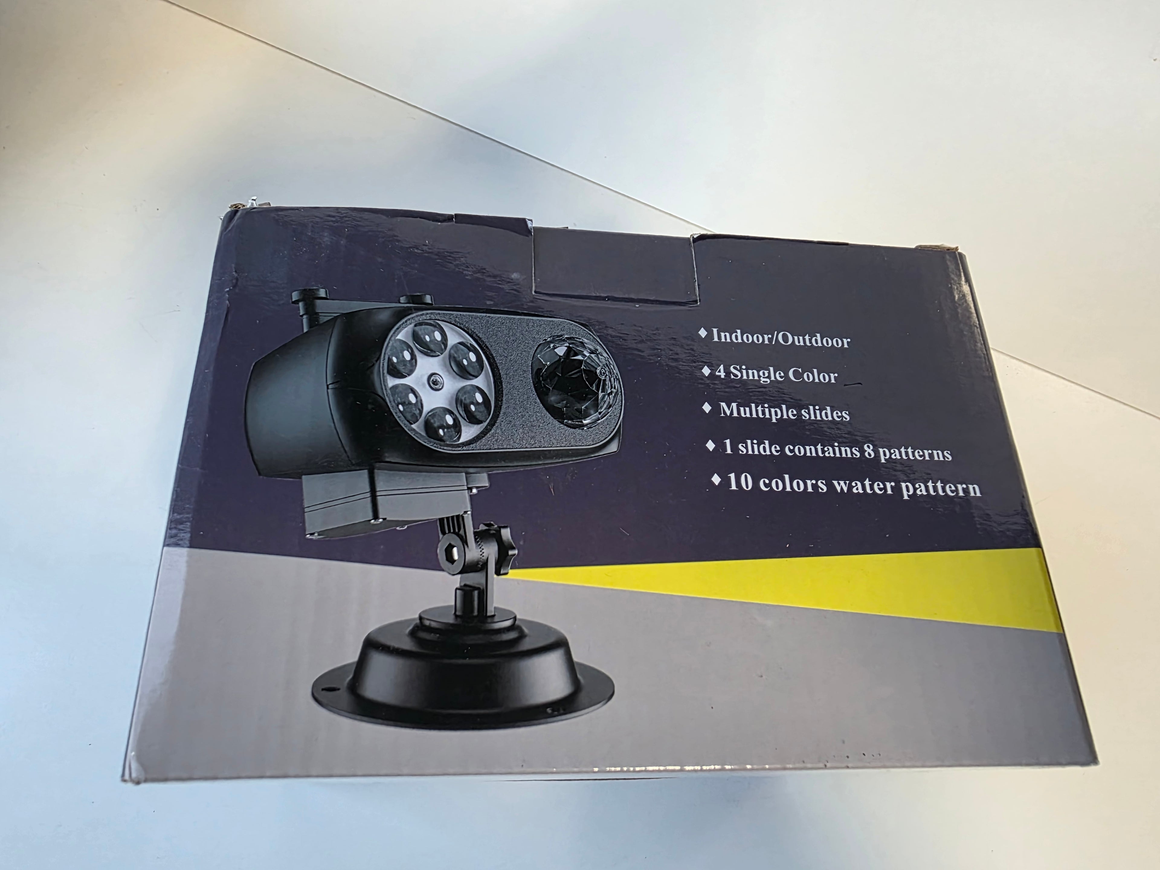 2 in 1 LED Projection Lights Indoor Outdoor Display with Slides and Water Patterns