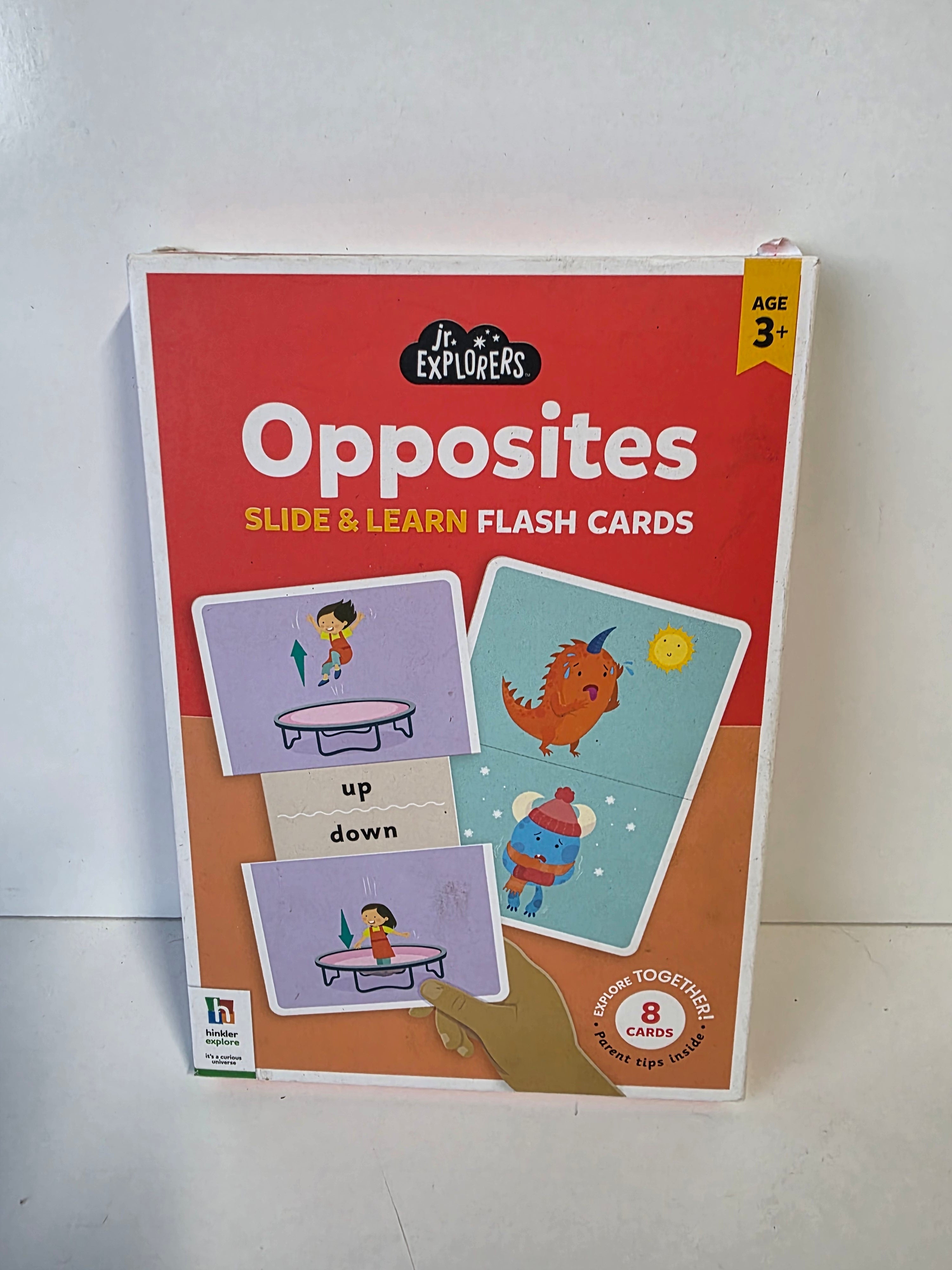 Jr. Explorers Opposites Slide and Learn Flash Cards Educational Set for Ages 3 Plus