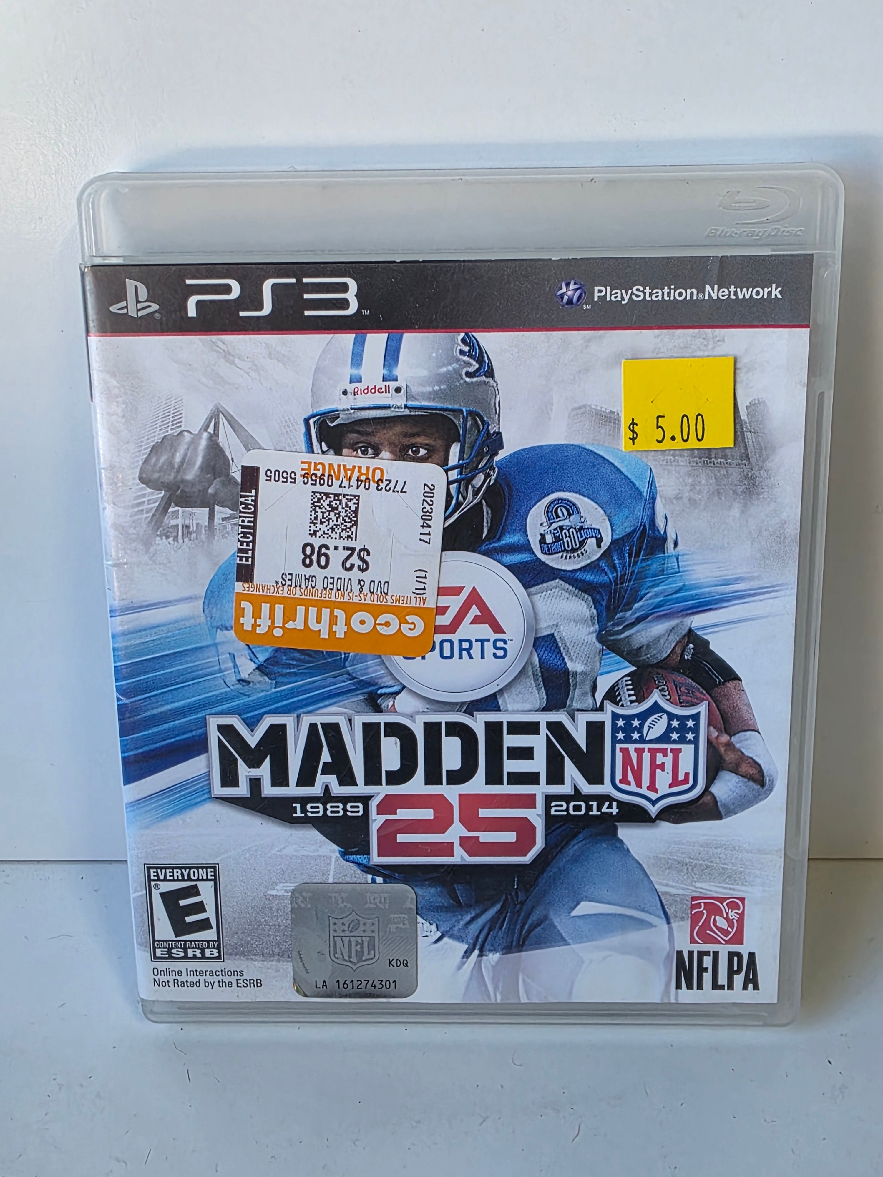 EA Sports Madden NFL 25 PlayStation 3 Football Video Game 1989–2014 Anniversary Edition