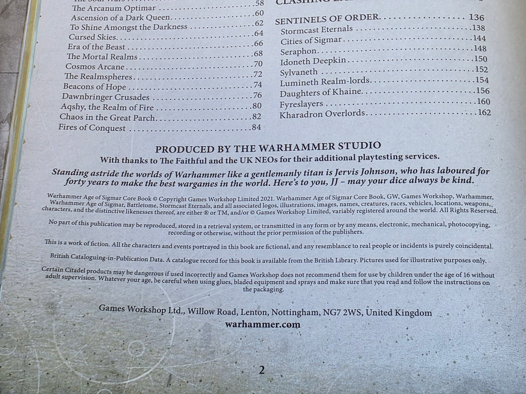 Warhammer Age Of Sigmar Core Hardback Book 2021 Games Workshop