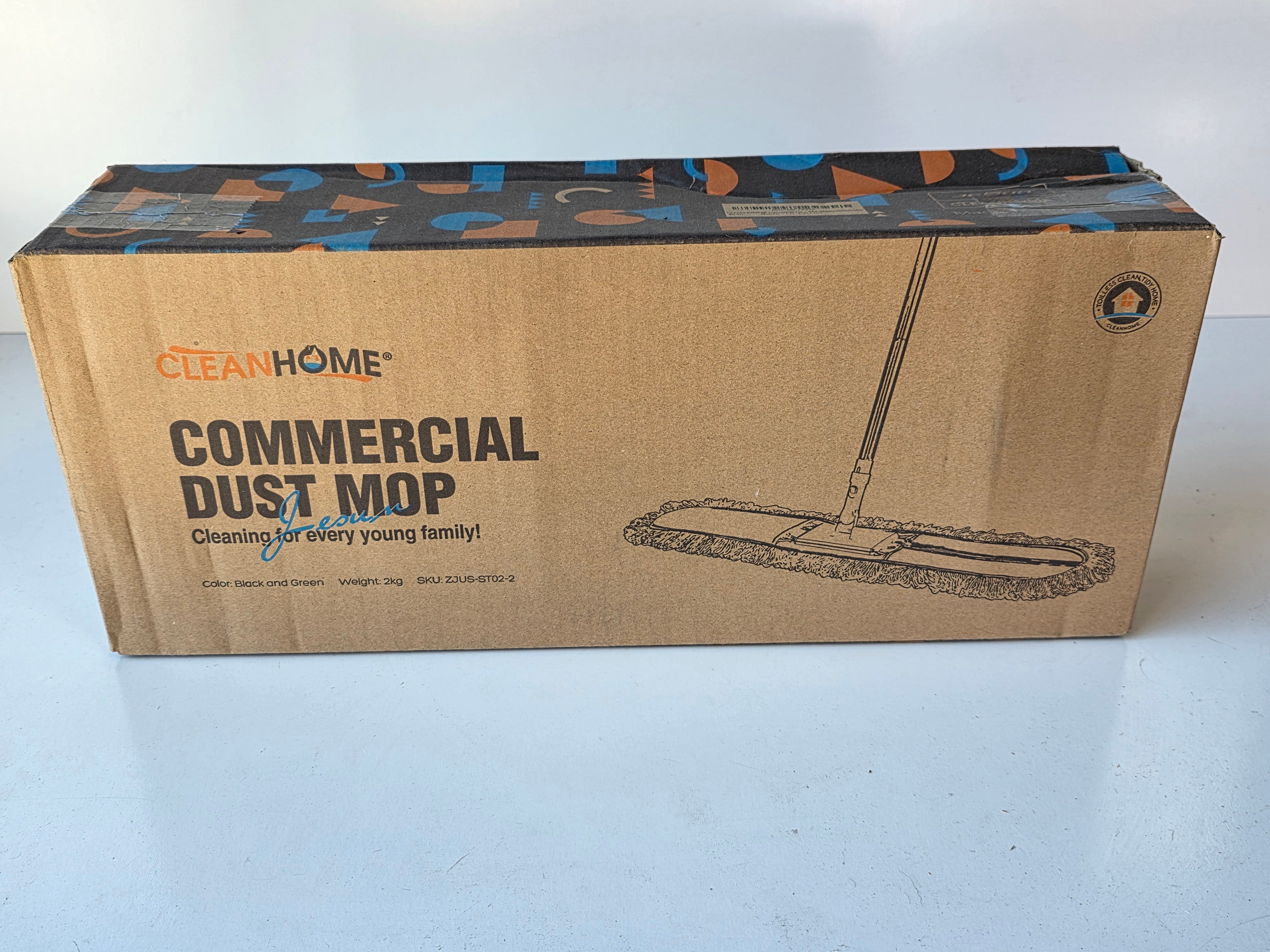 CleanHome Commercial Dust Mop Heavy Duty Floor Cleaning Set With Adjustable Handle