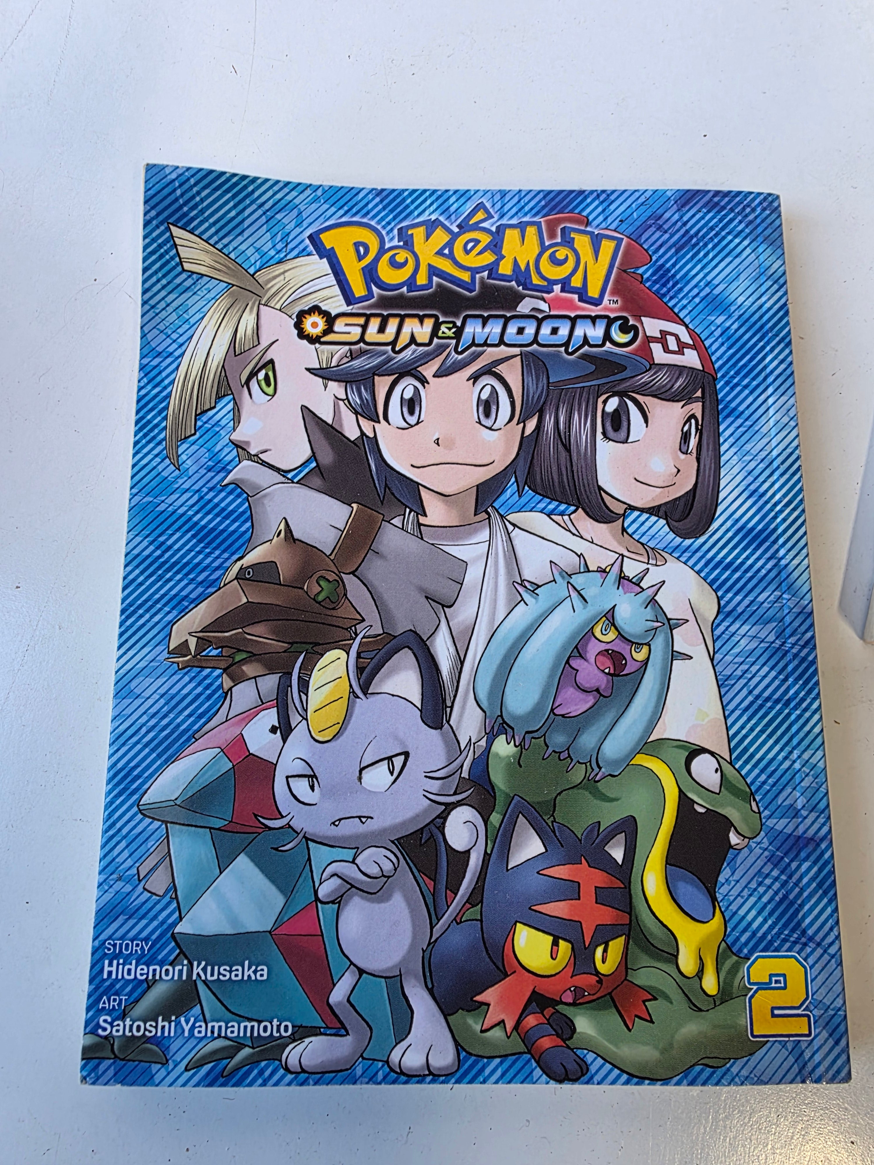Pokémon Sun And Moon Manga Lot Volumes 1 2 5 8 9 English Graphic Novel Collection