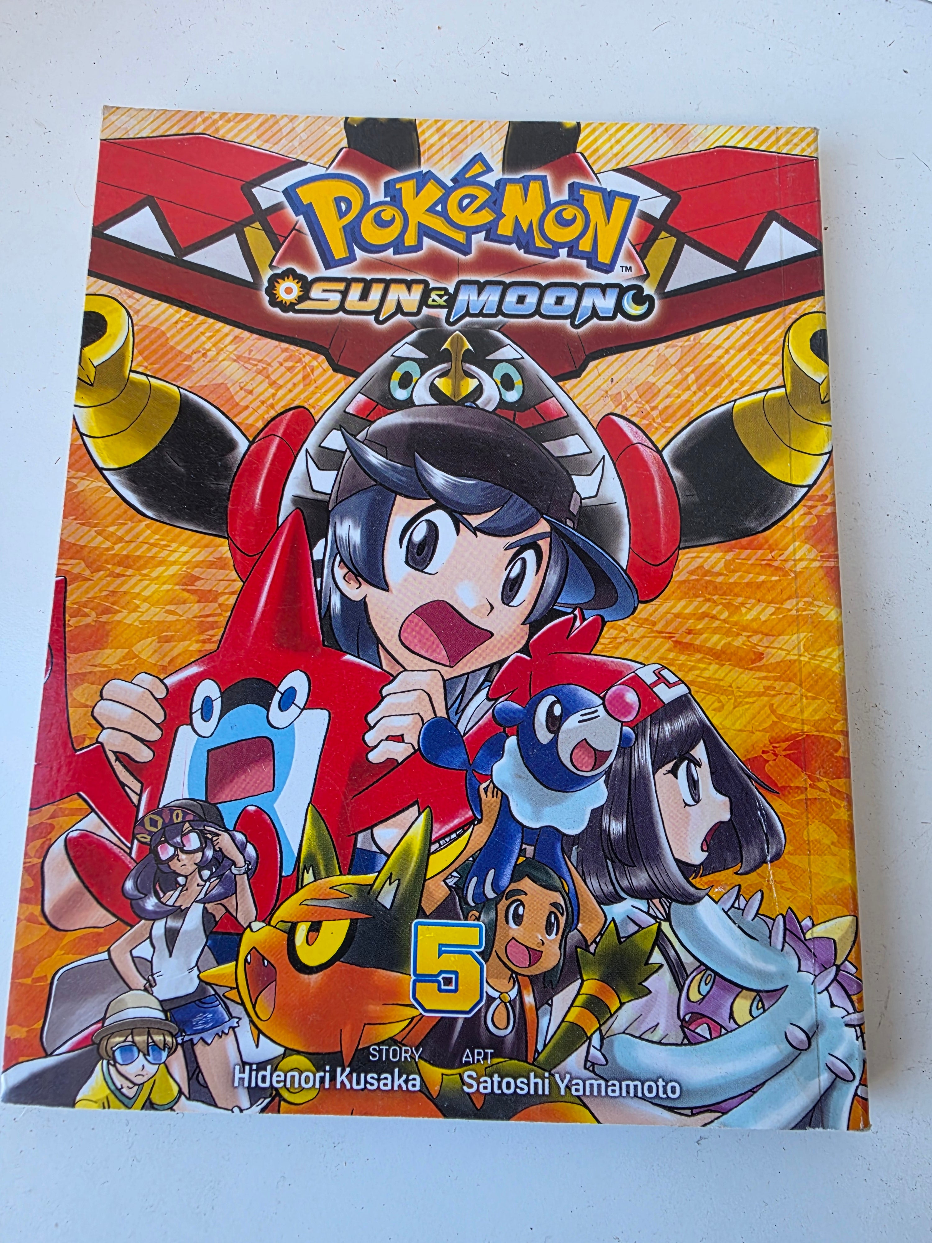 Pokémon Sun And Moon Manga Lot Volumes 1 2 5 8 9 English Graphic Novel Collection