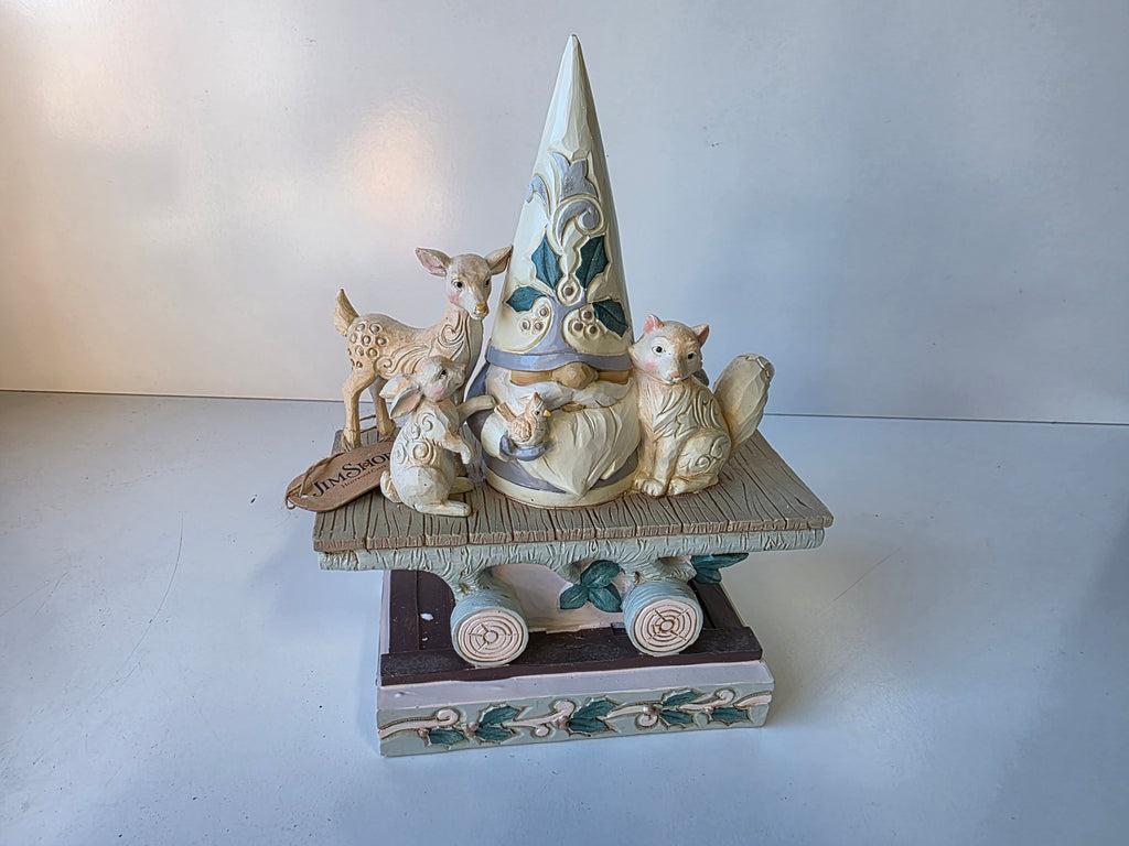 Jim Shore Heartwood Creek Woodland Gnome With Forest Animals Figurine Holiday Decor