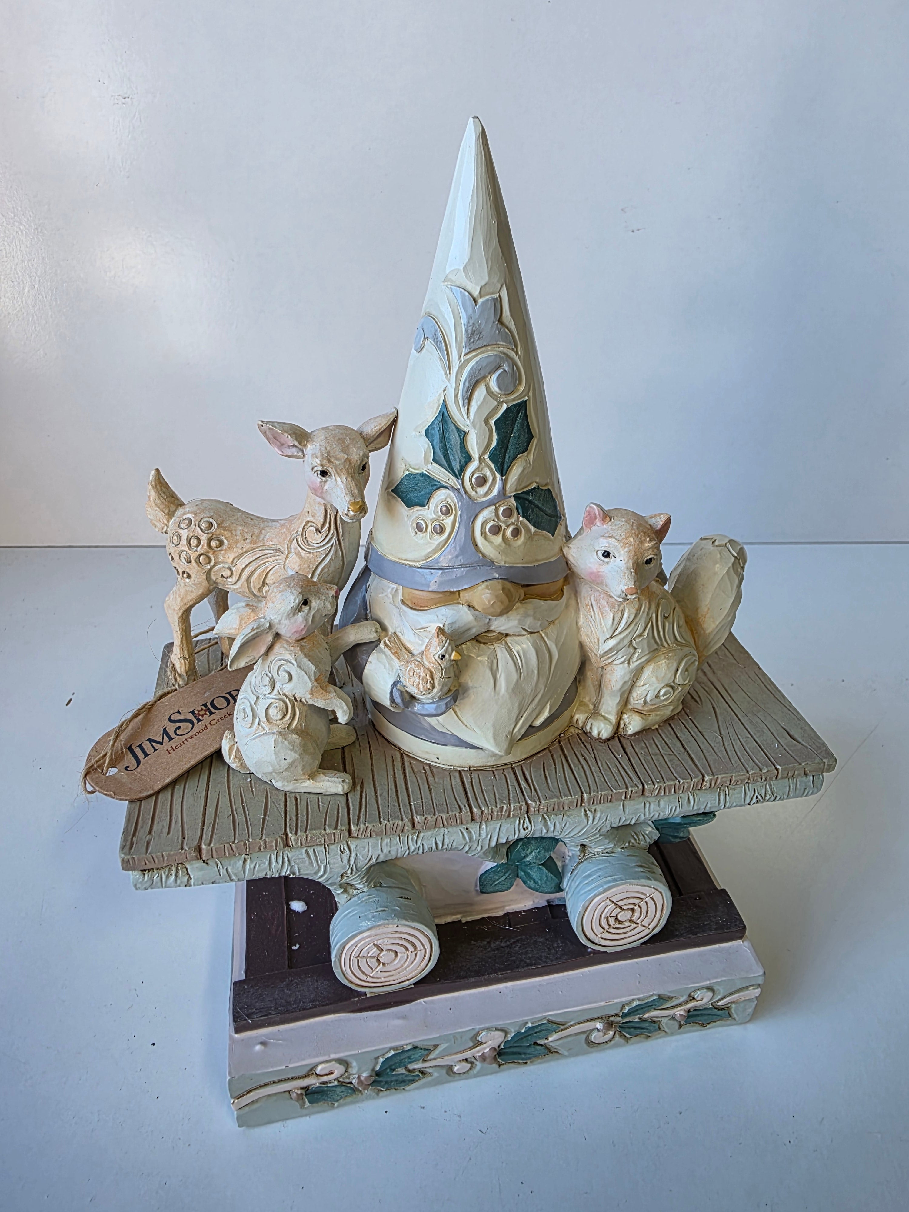Jim Shore Heartwood Creek Woodland Gnome With Forest Animals Figurine Holiday Decor