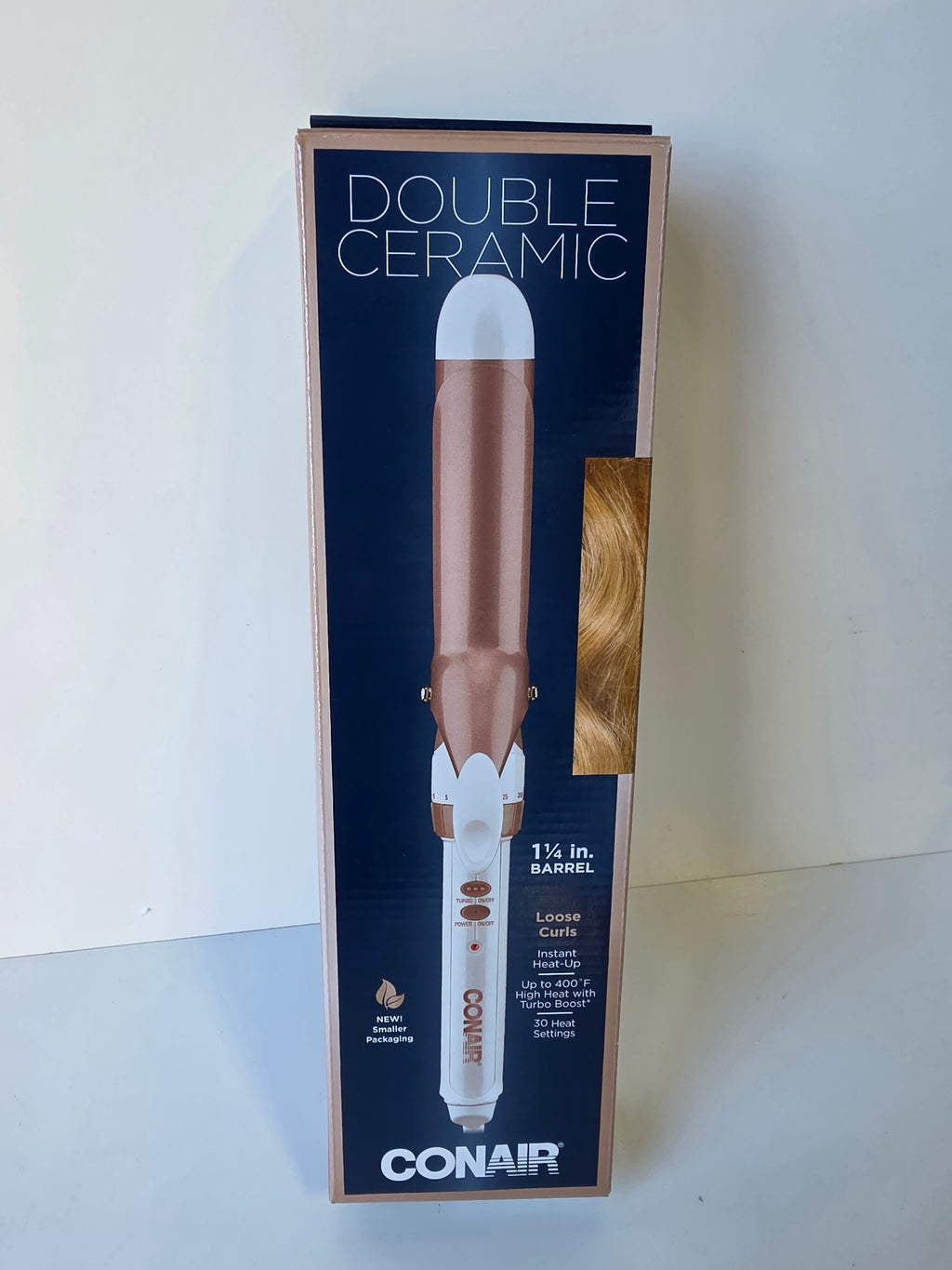 Conair Double Ceramic Curling Iron 1.25 Inch Barrel With Turbo Heat And 30 Settings
