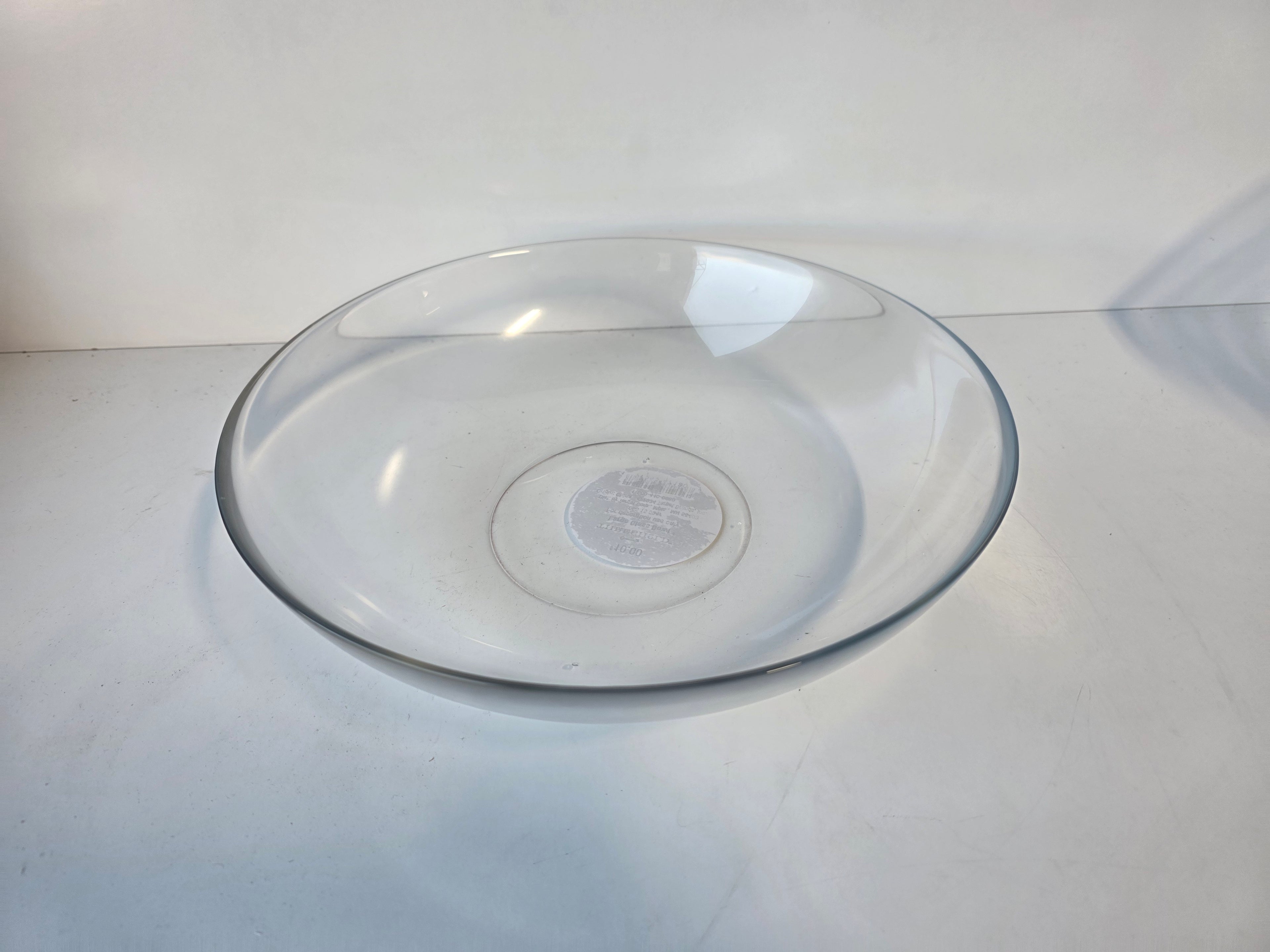 Threshold Large Clear Glass Decorative Bowl Modern Minimalist Home Accent