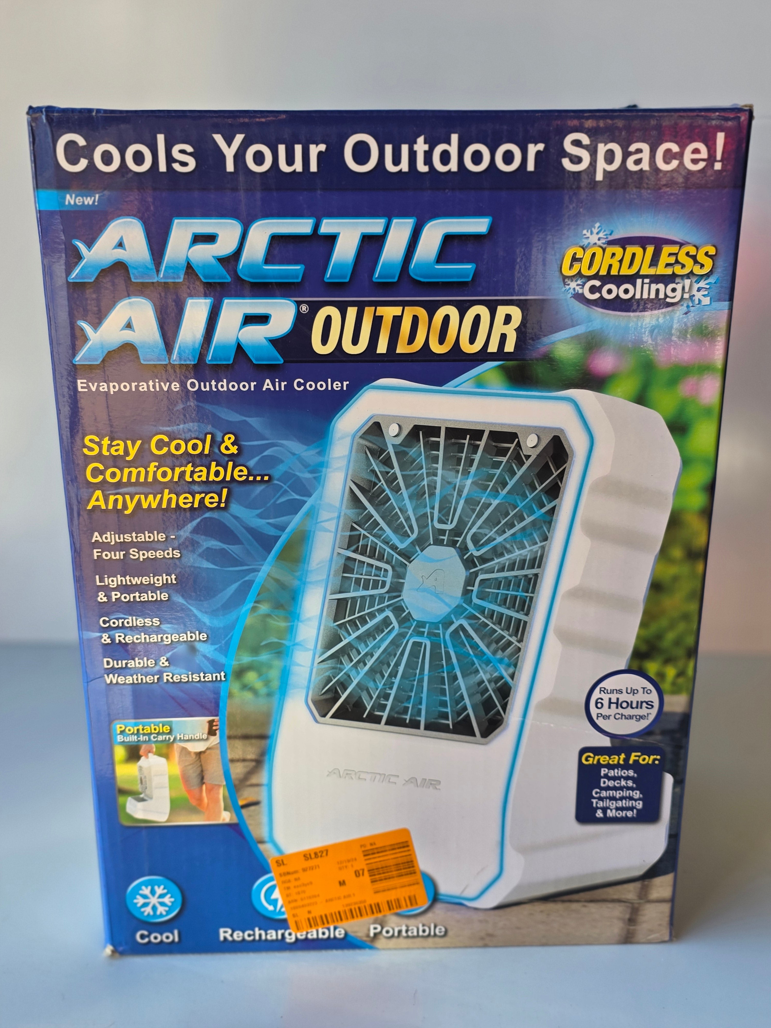 Arctic Air Outdoor Cordless Rechargeable Evaporative Air Cooler Portable Fan Unit