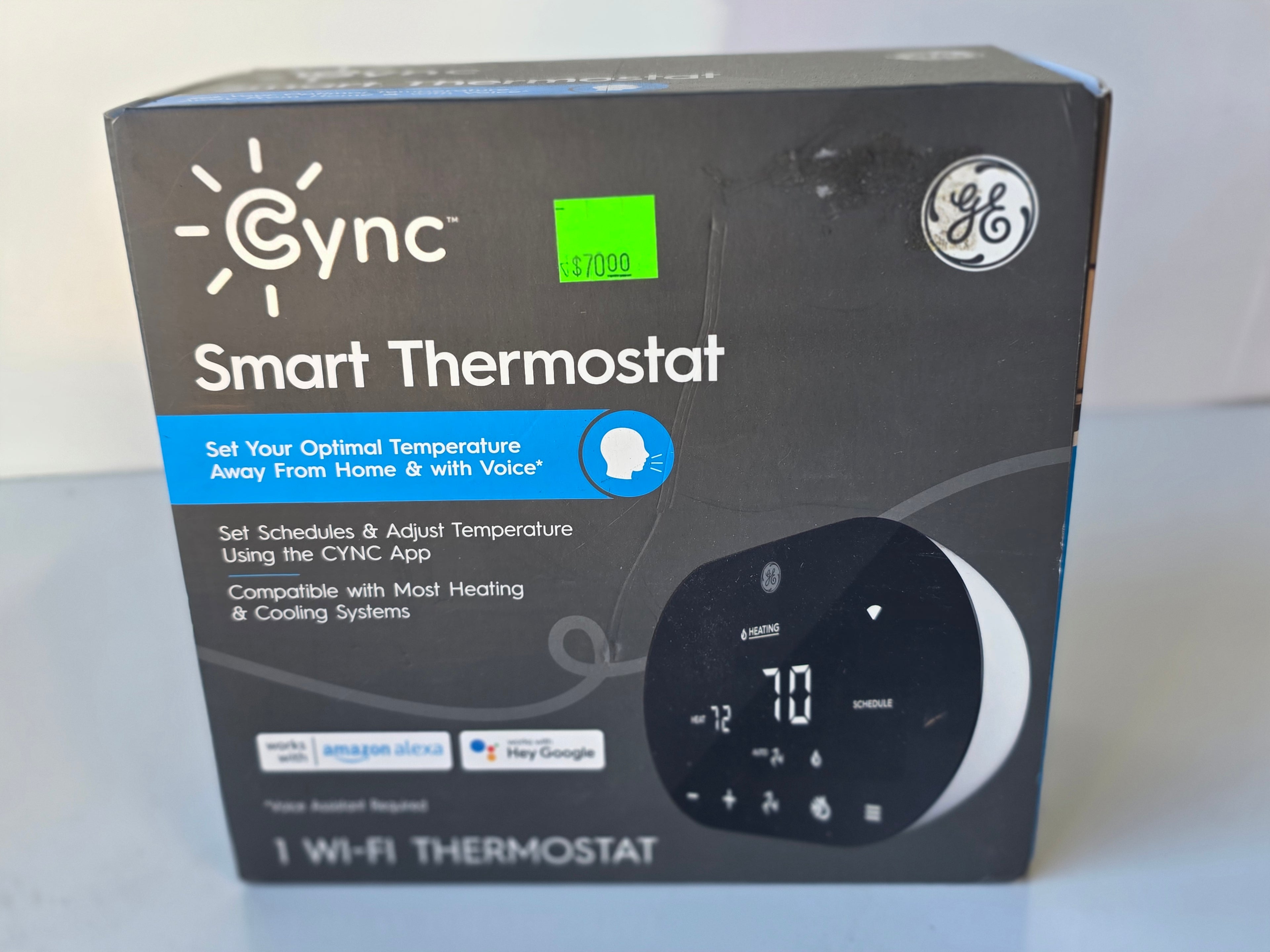 GE Cync Smart WiFi Thermostat Voice Control Compatible With Alexa And Google Home