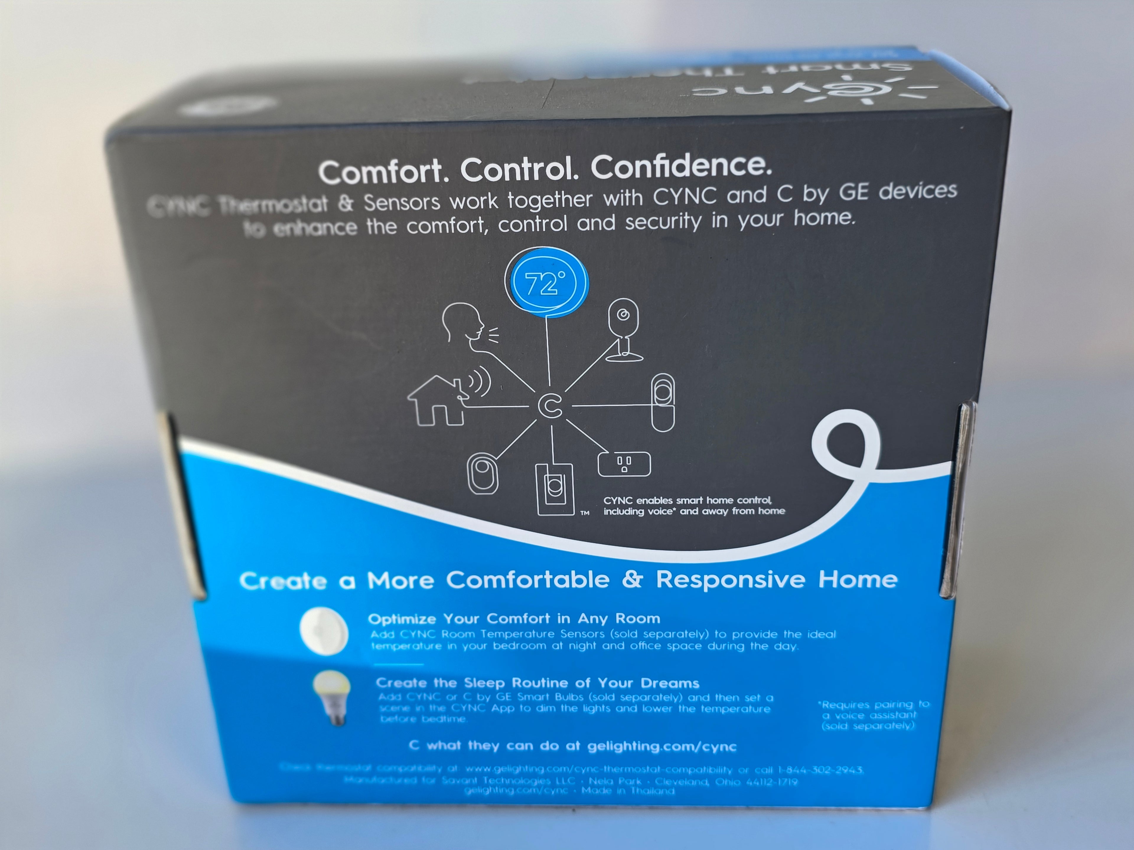 GE Cync Smart WiFi Thermostat Voice Control Compatible With Alexa And Google Home