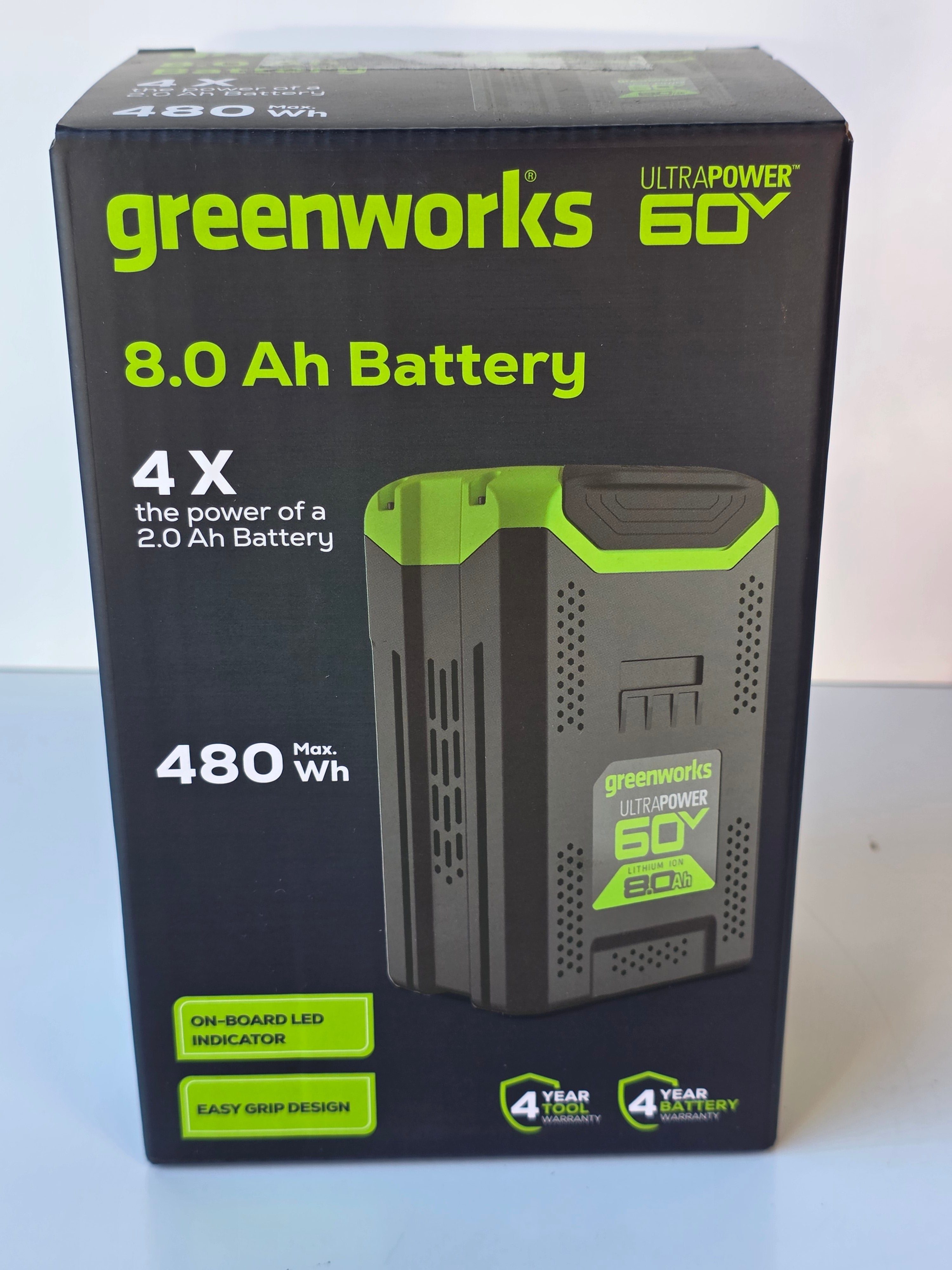 Greenworks 1807602 60V 8.0 Ah Battery, Multicolor