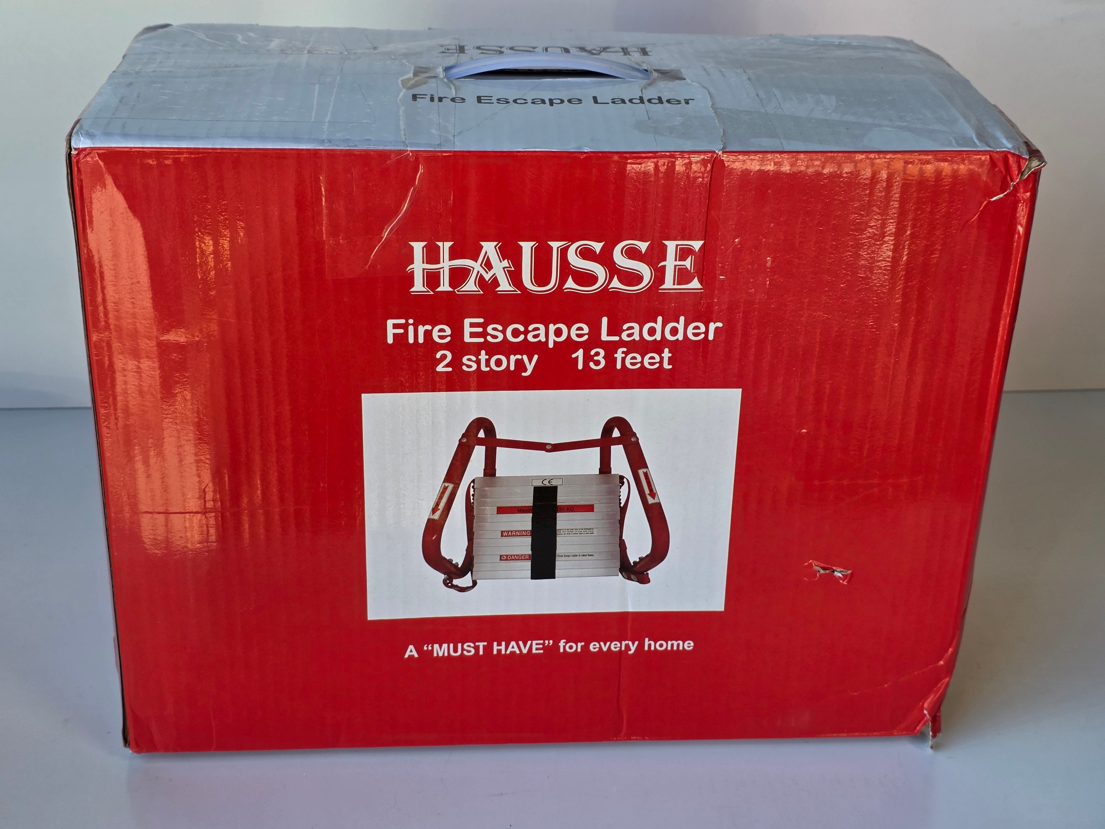 Hausse Fire Escape Ladder 2 Story 13 Foot Emergency Safety Folding Steel Rope Ladder