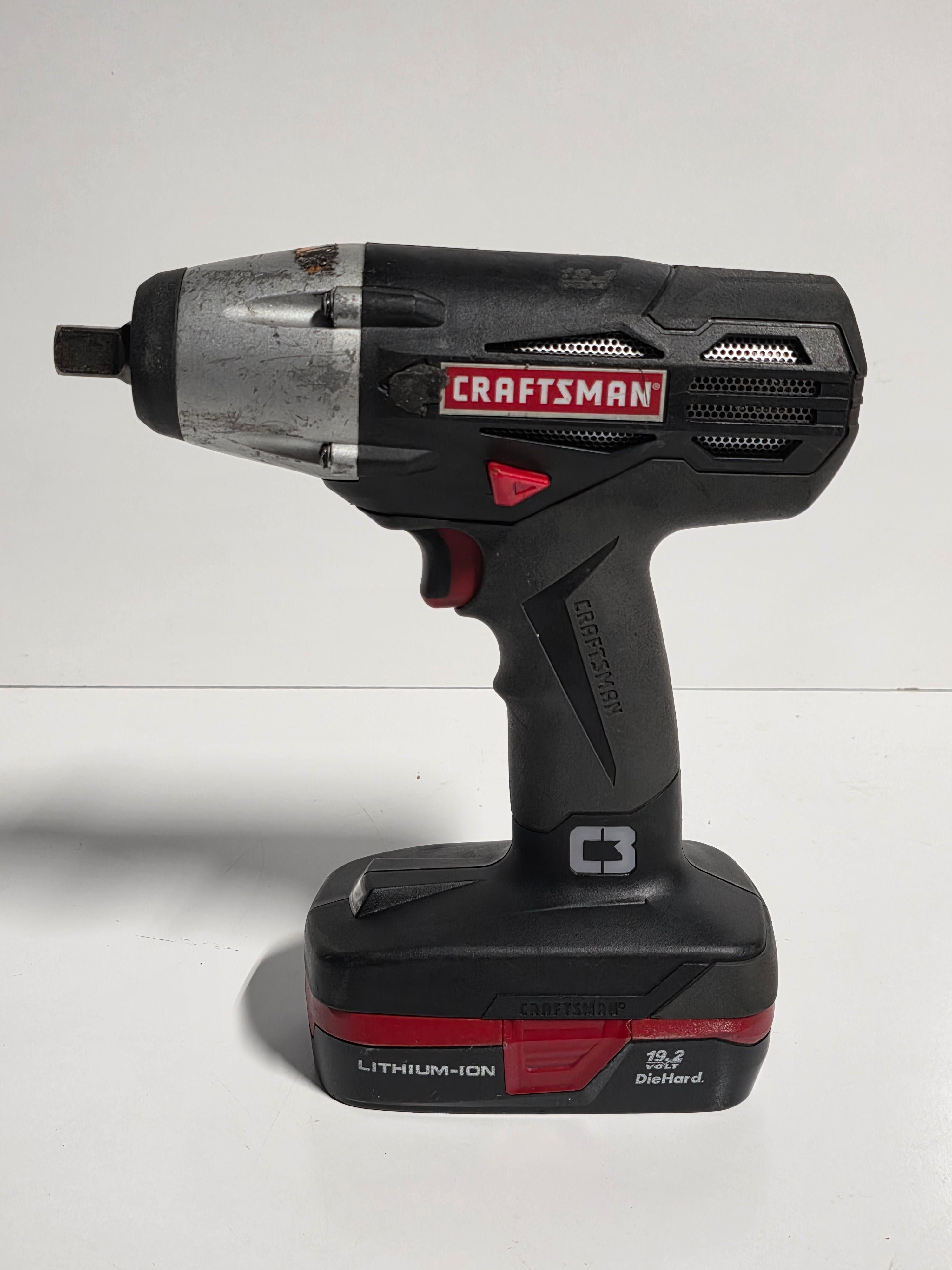 Craftsman C3 19.2V Cordless 1/2 Inch Impact Wrench Lithium Ion DieHard Battery Included
