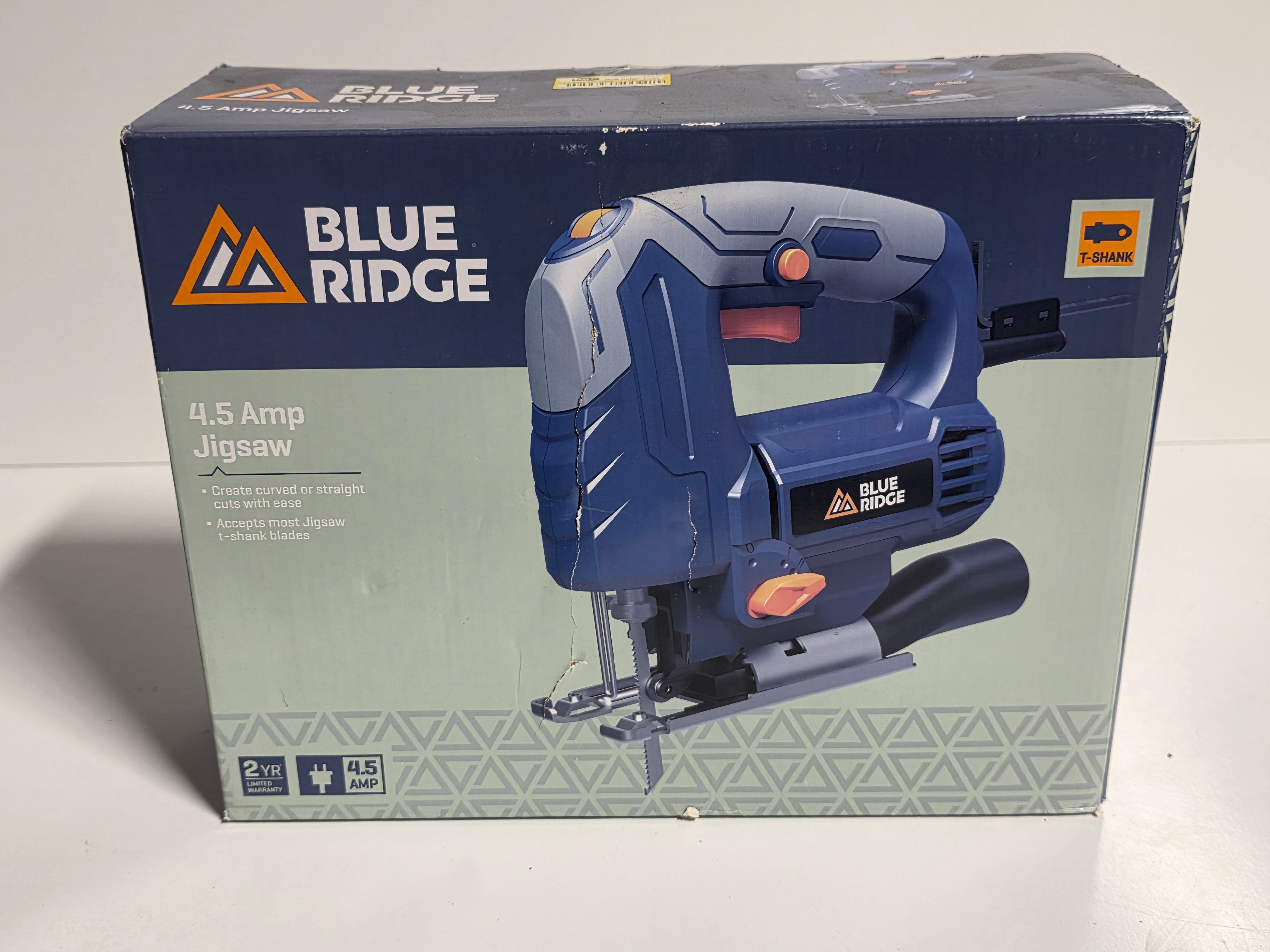 Blue Ridge 4.5 Amp Electric Jigsaw with T-Shank Blade Compatibility – New in Box