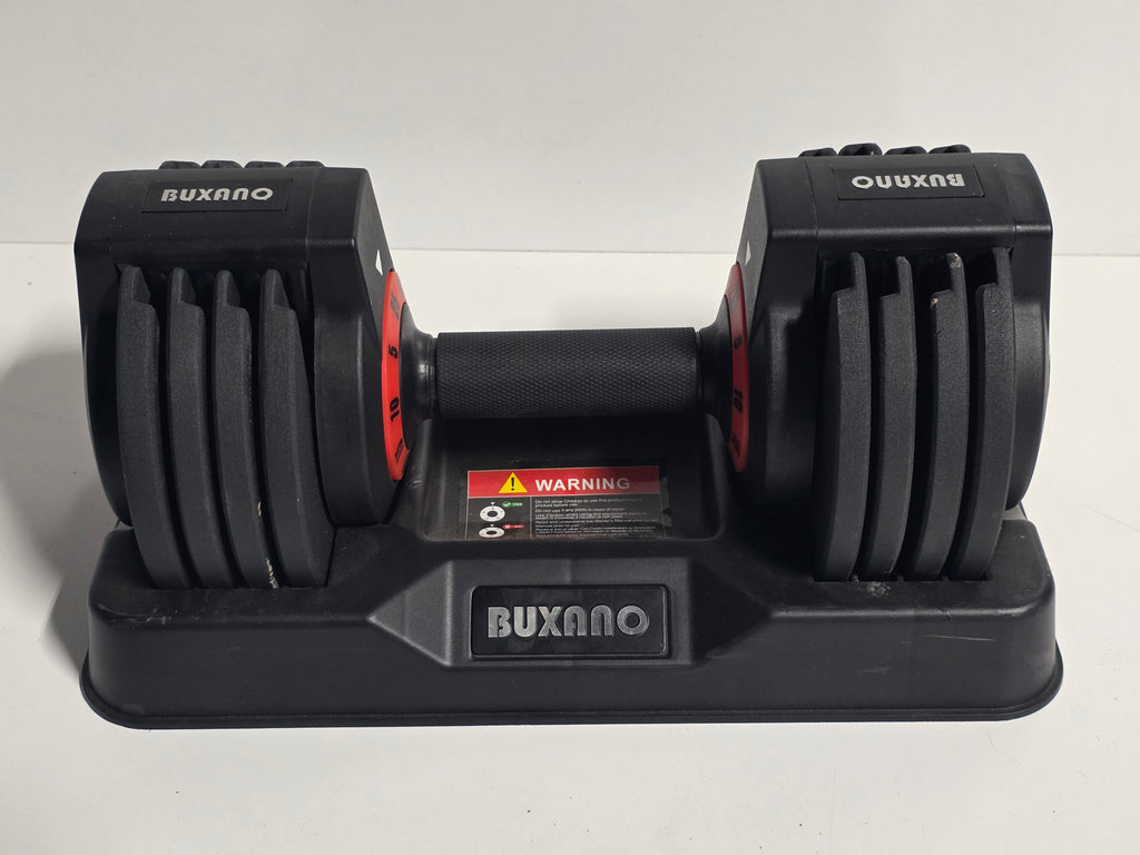 Buxano Adjustable Dumbbell 25 LB Single Weight Dial Set Home Gym Fitness Equipment