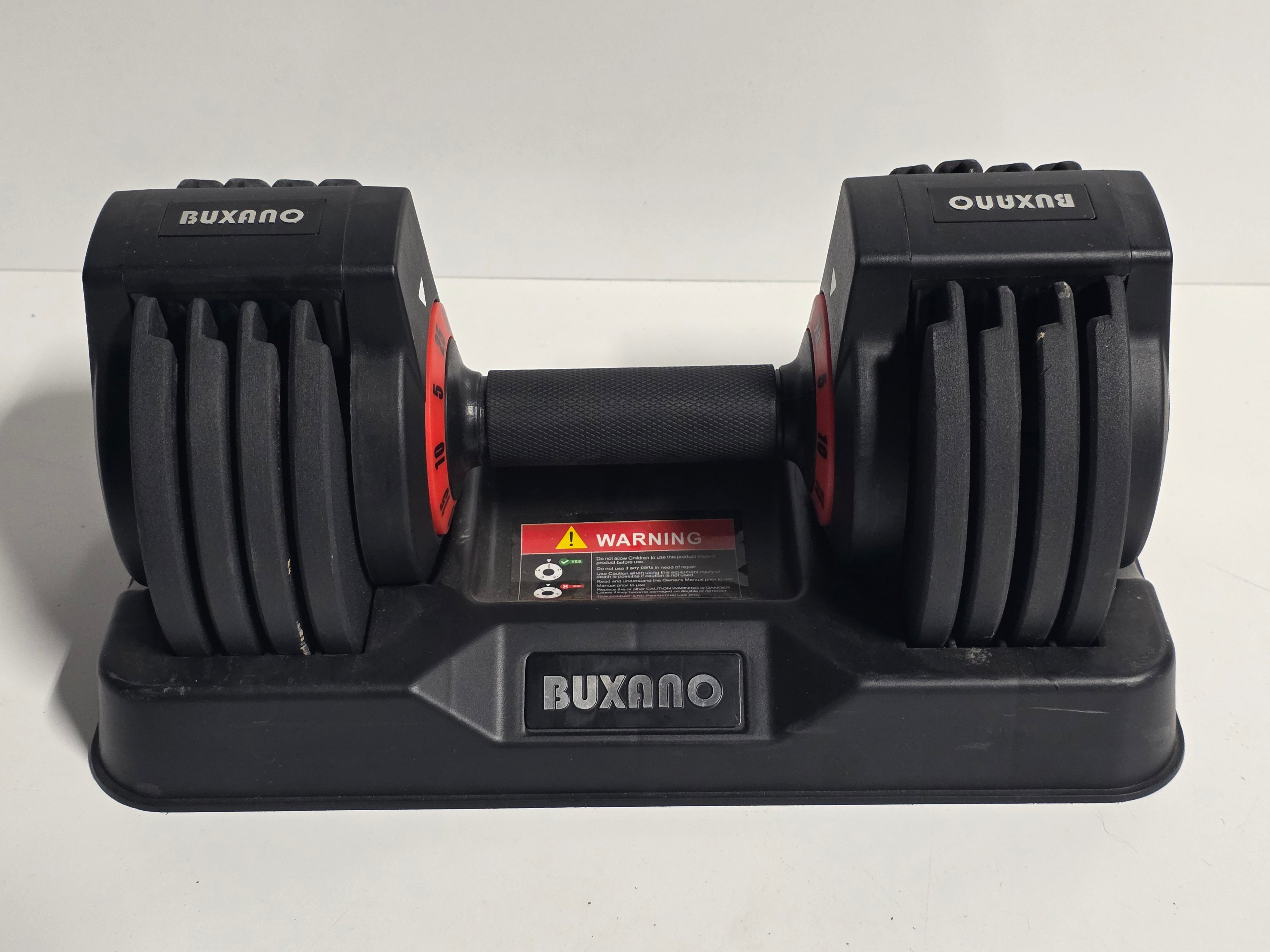 Buxano Adjustable Dumbbell 25 LB Single Weight Dial Set Home Gym Fitness Equipment