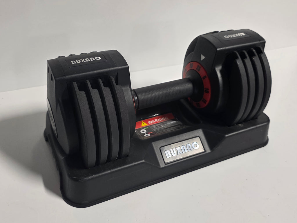 Buxano Adjustable Dumbbell 25 LB Single Weight Dial Set Home Gym Fitness Equipment