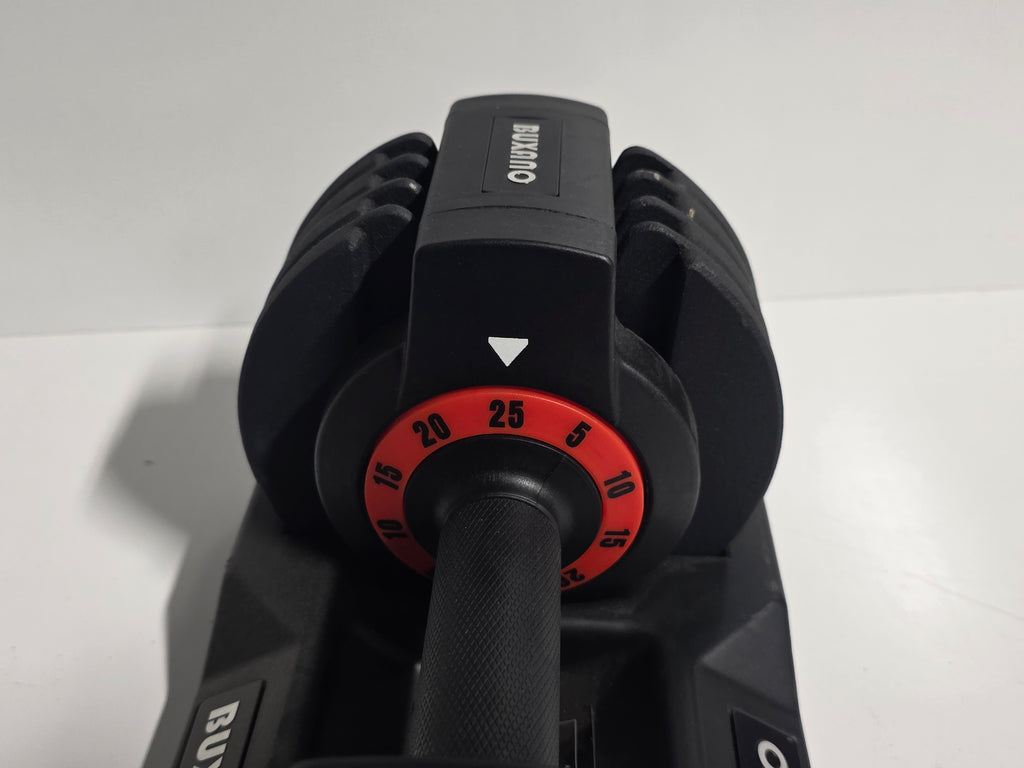 Buxano Adjustable Dumbbell 25 LB Single Weight Dial Set Home Gym Fitness Equipment