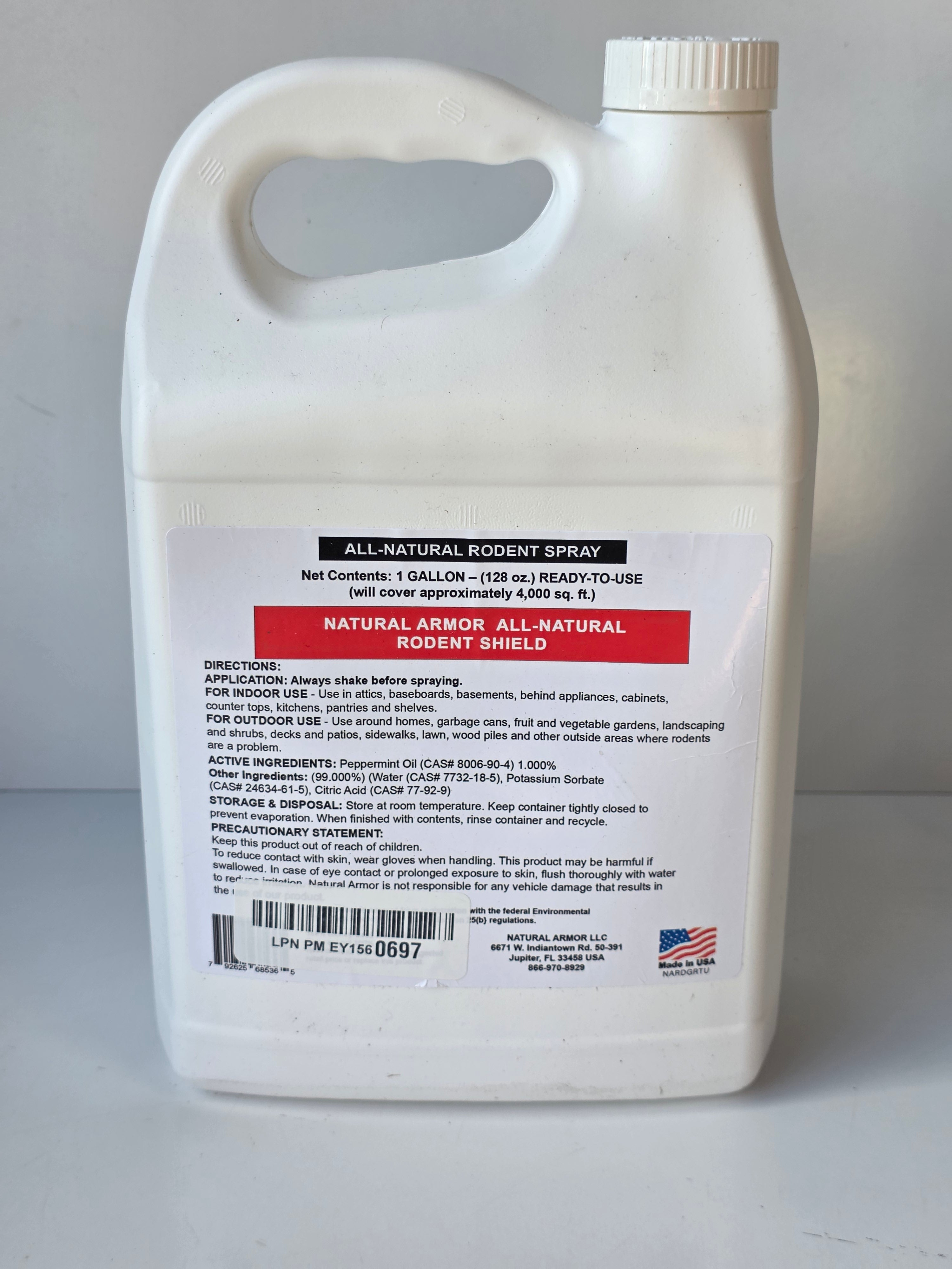 Natural Armor All-Natural Rodent Shield 1 Gallon Peppermint Indoor Outdoor Repellent