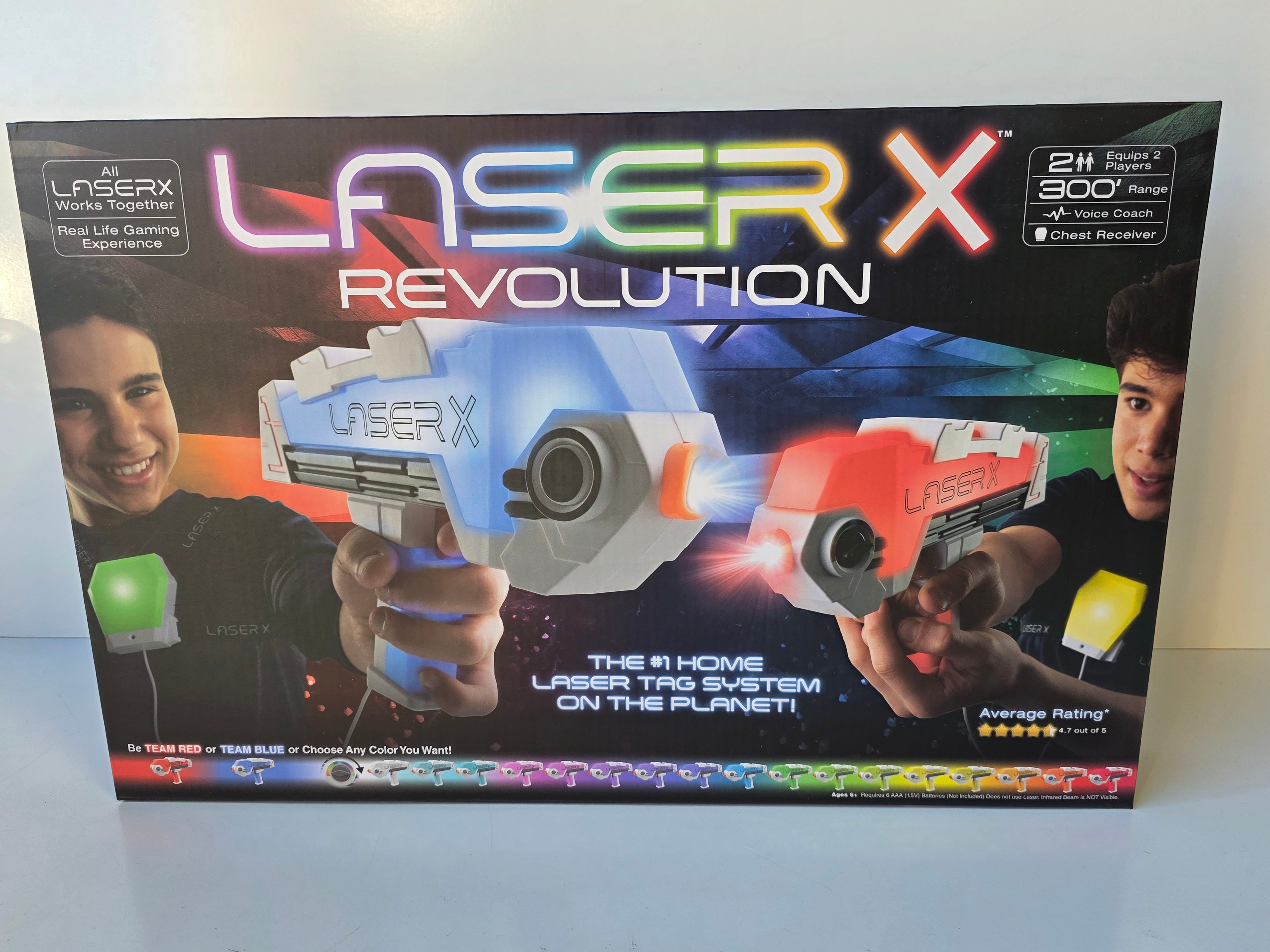 Laser X Revolution Home Laser Tag System 2-Player Set with Voice Coach and 300-Foot Range
