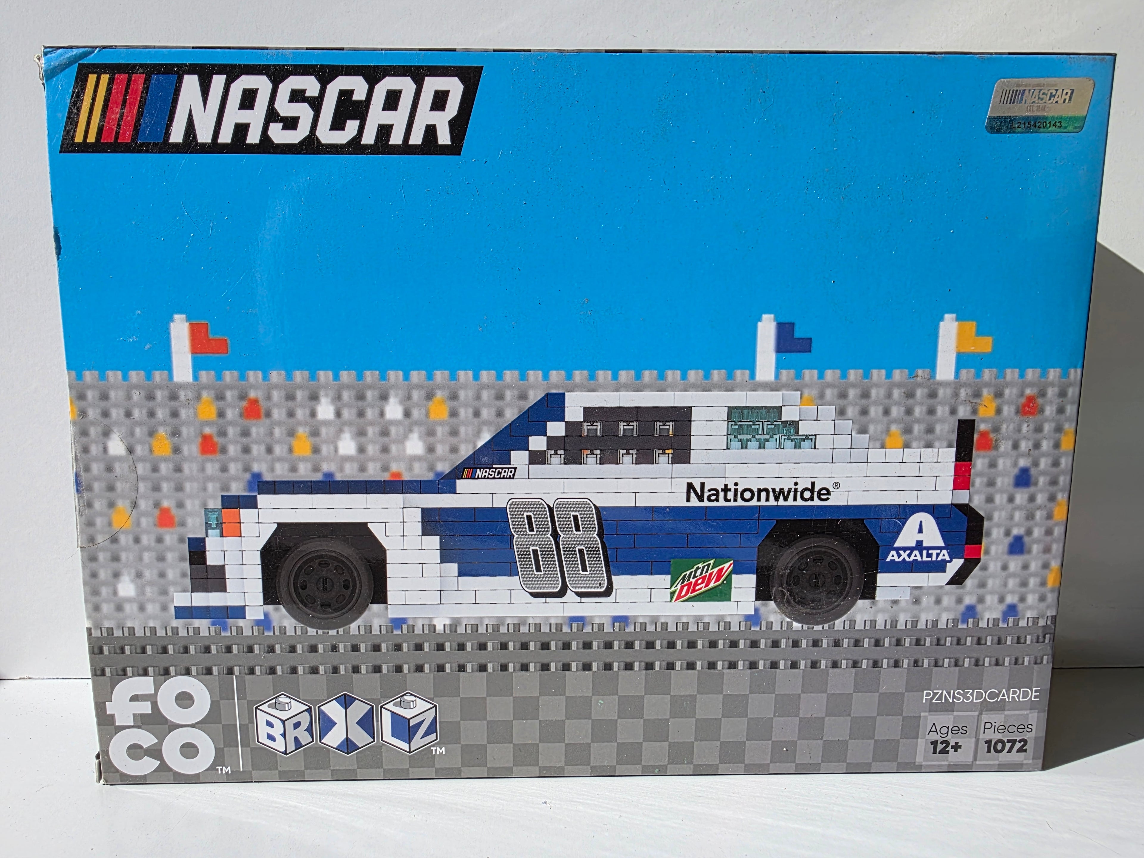FOCO BRXLZ NASCAR #88 Nationwide Chevy SS – 1072 Piece 3D Building Set – Dale Earnhardt Jr. Tribute Model