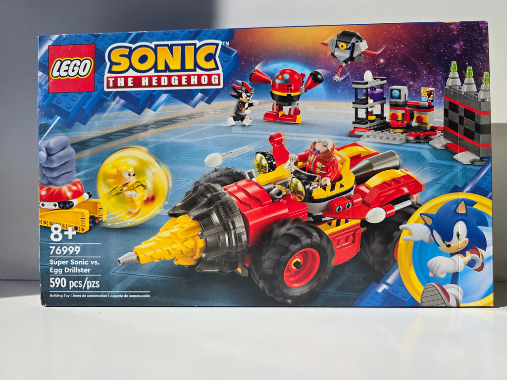 LEGO Sonic the Hedgehog: Super Sonic vs. Egg Drillster (Set 76999) – 590 Pieces – Includes Super Sonic, Shadow, and Dr. Eggman Figures