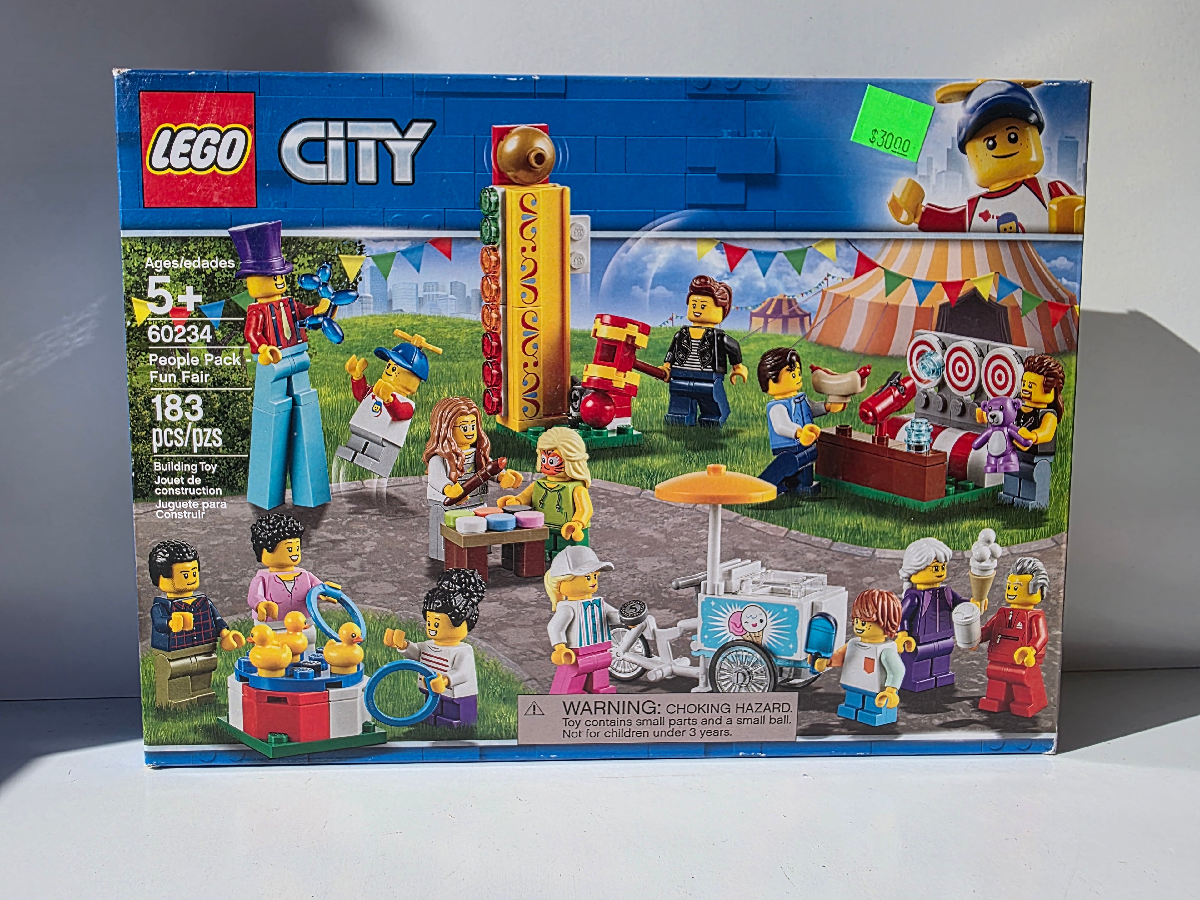 LEGO City People Pack: Fun Fair (Set 60234) – 183 Pieces – 14 Minifigures – Carnival Games, Stilt Walker, and Food Cart