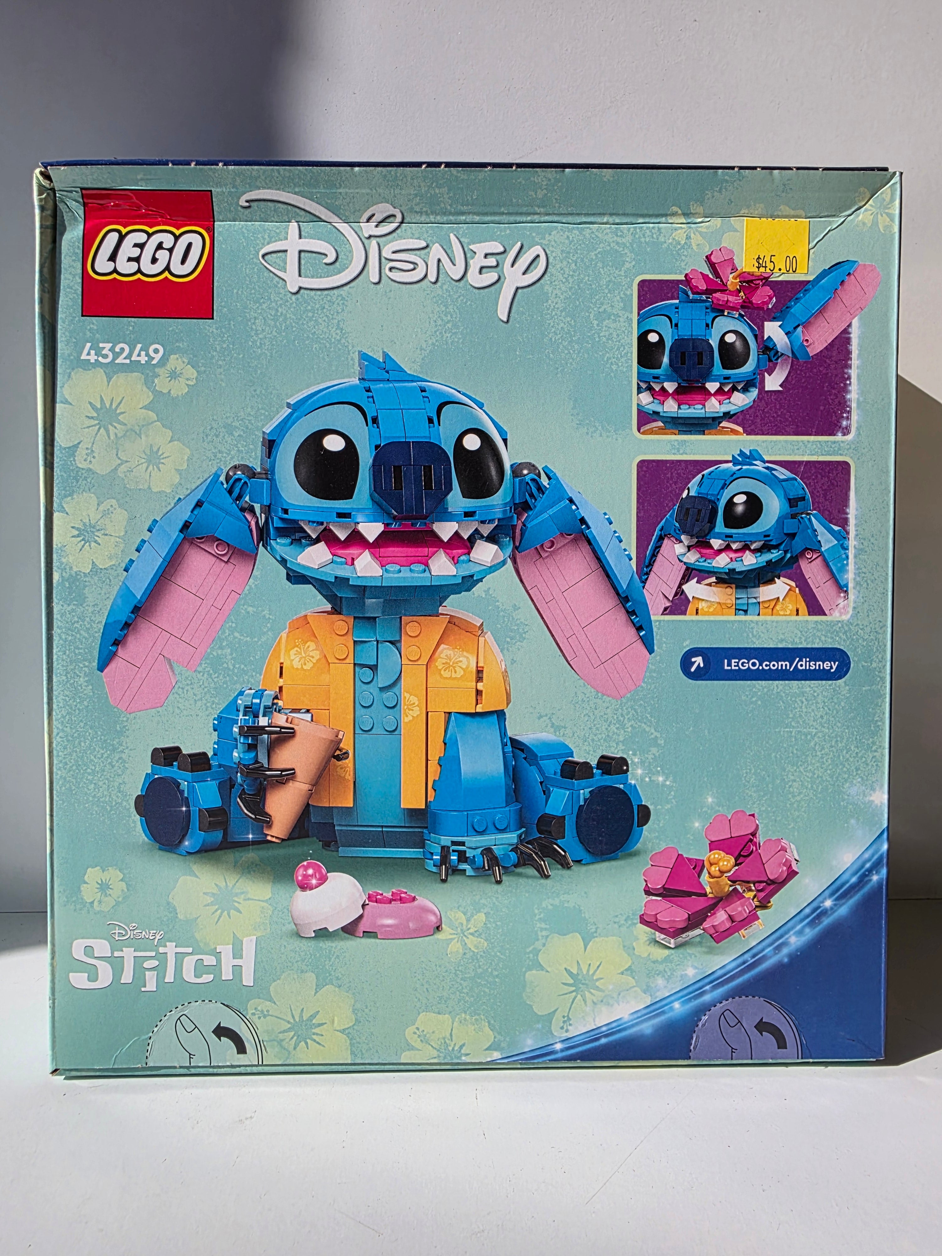 LEGO Disney: Stitch (Set 43249) – 730 Pieces – Buildable Display Model with Ice Cream and Flower Accessory