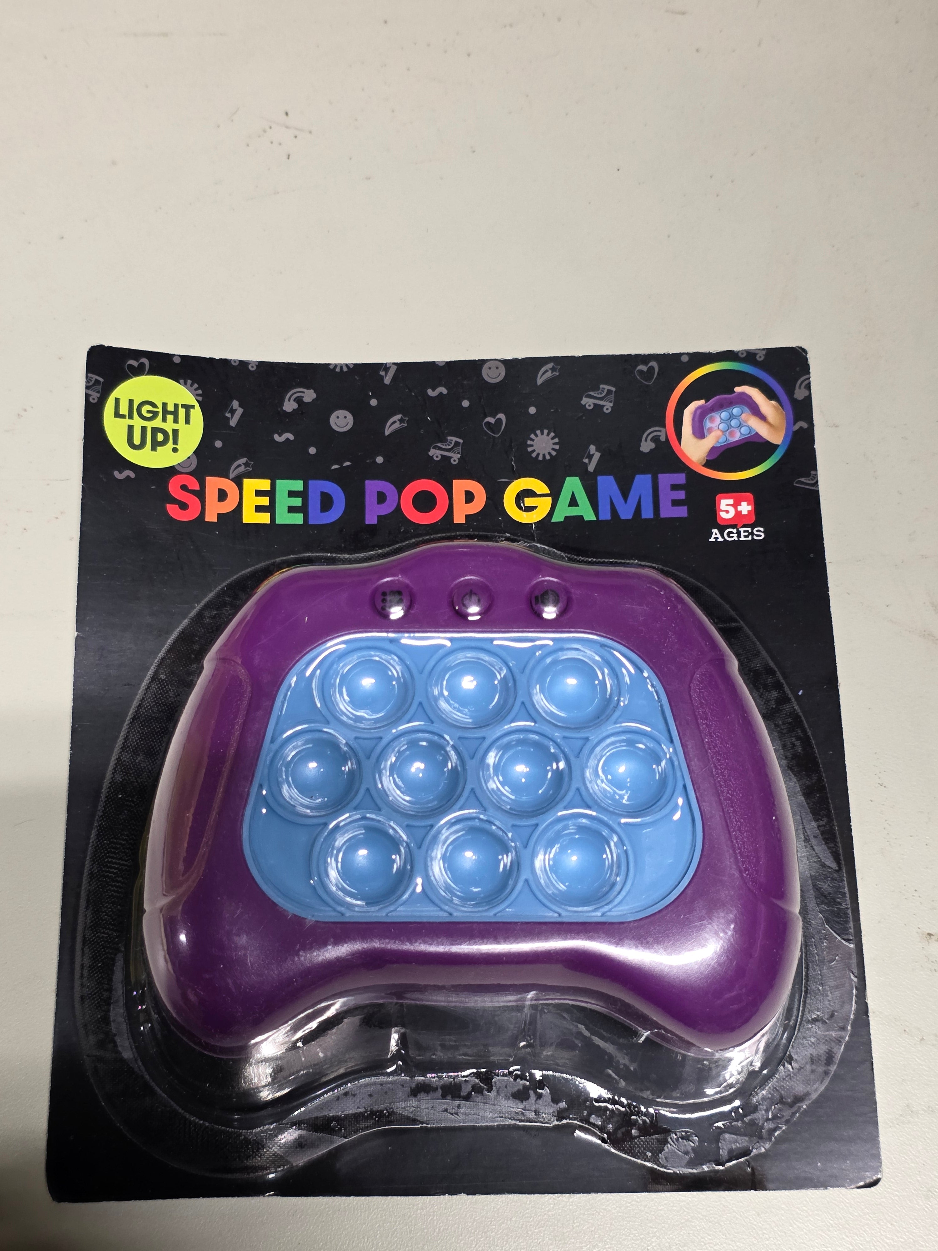 Light Up Speed Pop Game Electronic Handheld Sensory Bubble Popper Toy Kids Fun