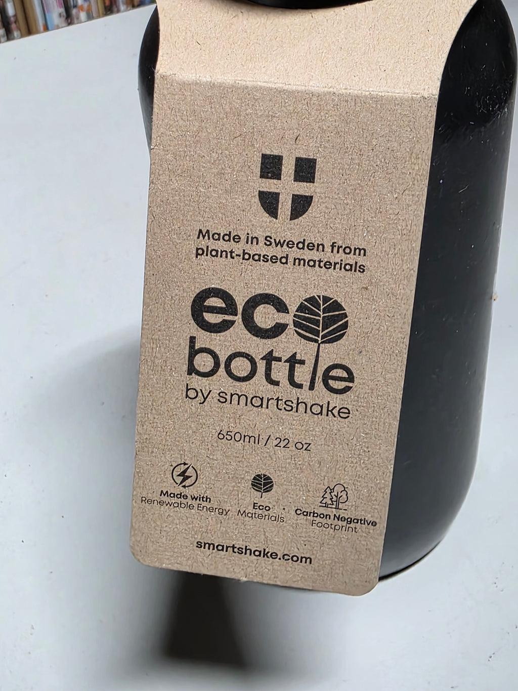 Smartshake Eco Bottle 22oz Plant Based Reusable Water Bottle Sweden Made Green
