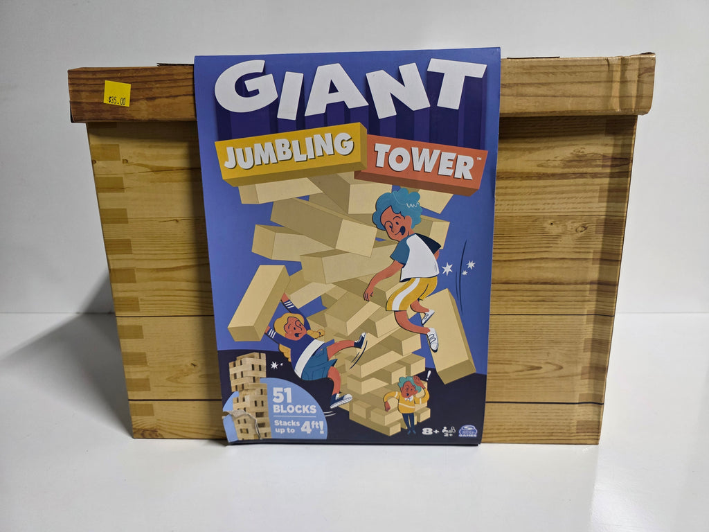 Giant Jumbling Tower Wooden Block Stacking Game Set 51 Piece Family Outdoor Activity