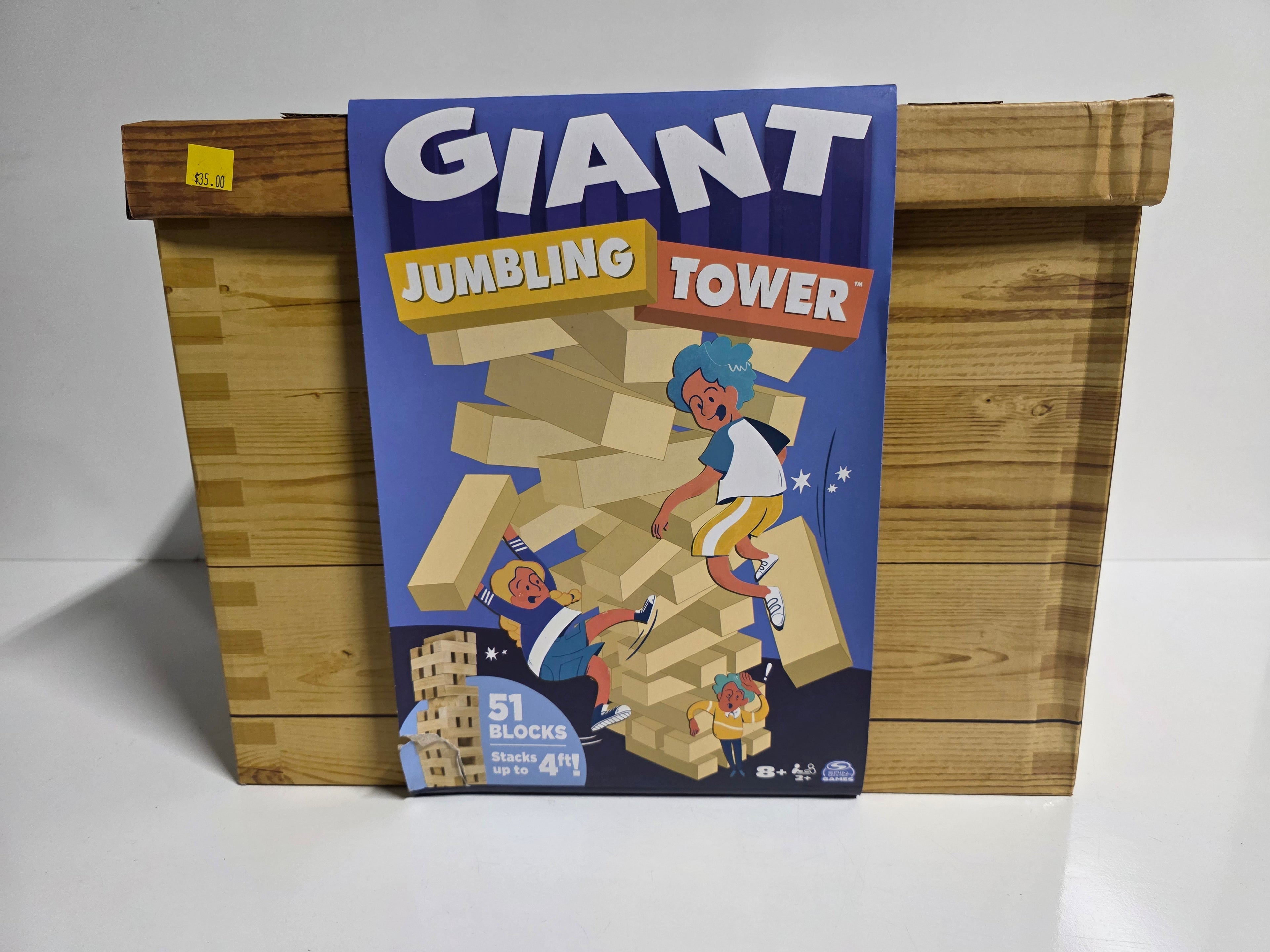 Giant Jumbling Tower Wooden Block Stacking Game Set 51 Piece Family Outdoor Activity