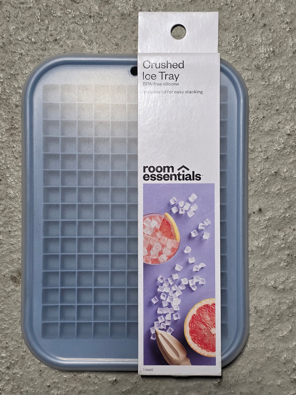 Room Essentials Crushed Ice Tray with Lid BPA-Free Silicone – Blue – Dishwasher Safe