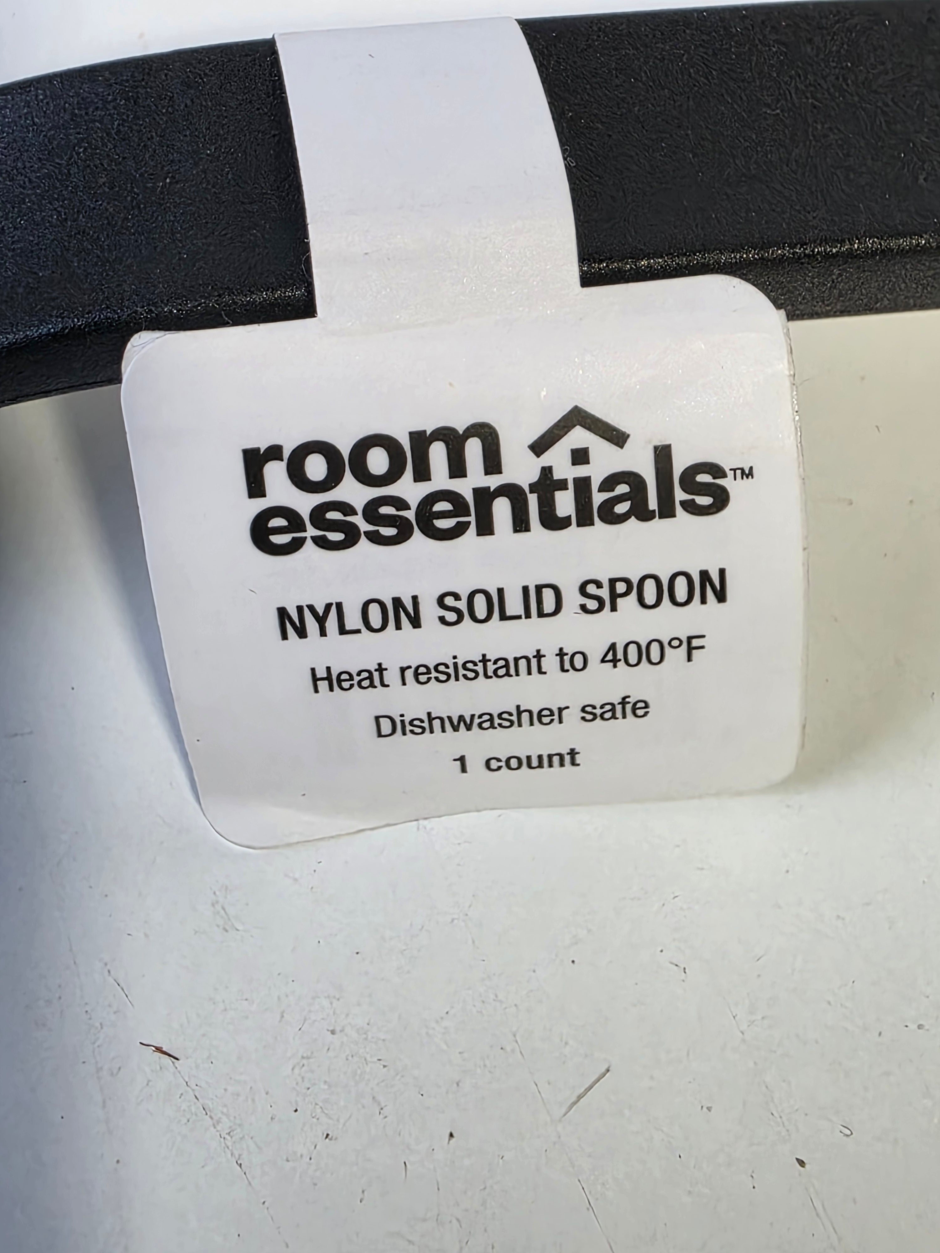 Room Essentials Nylon Solid Spoon Black Heat-Resistant Kitchen Cooking Utensil Tool