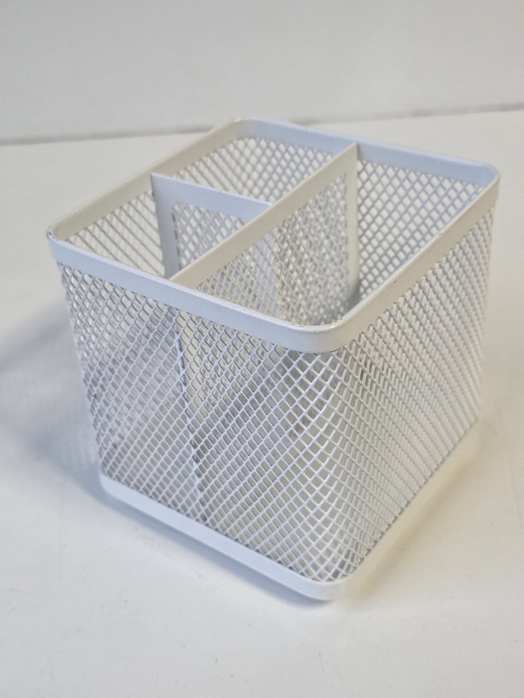 Brightroom White Metal Mesh Pencil Holder Desktop Organizer Storage Container