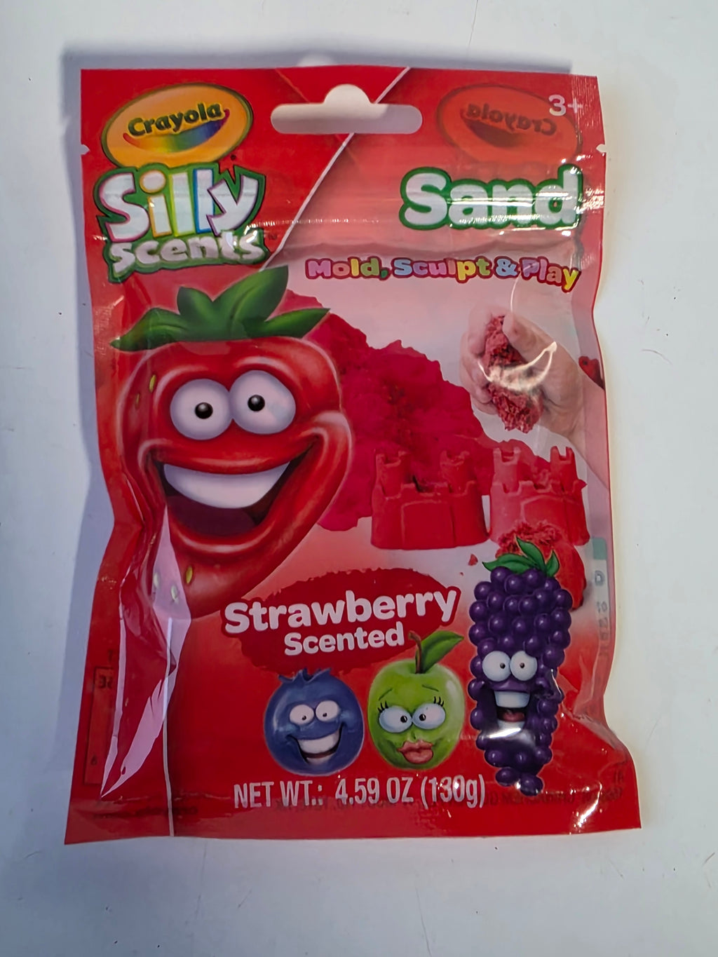 Crayola Silly Scents Strawberry Scented Moldable Play Sand Kids Creative Sensory Toy