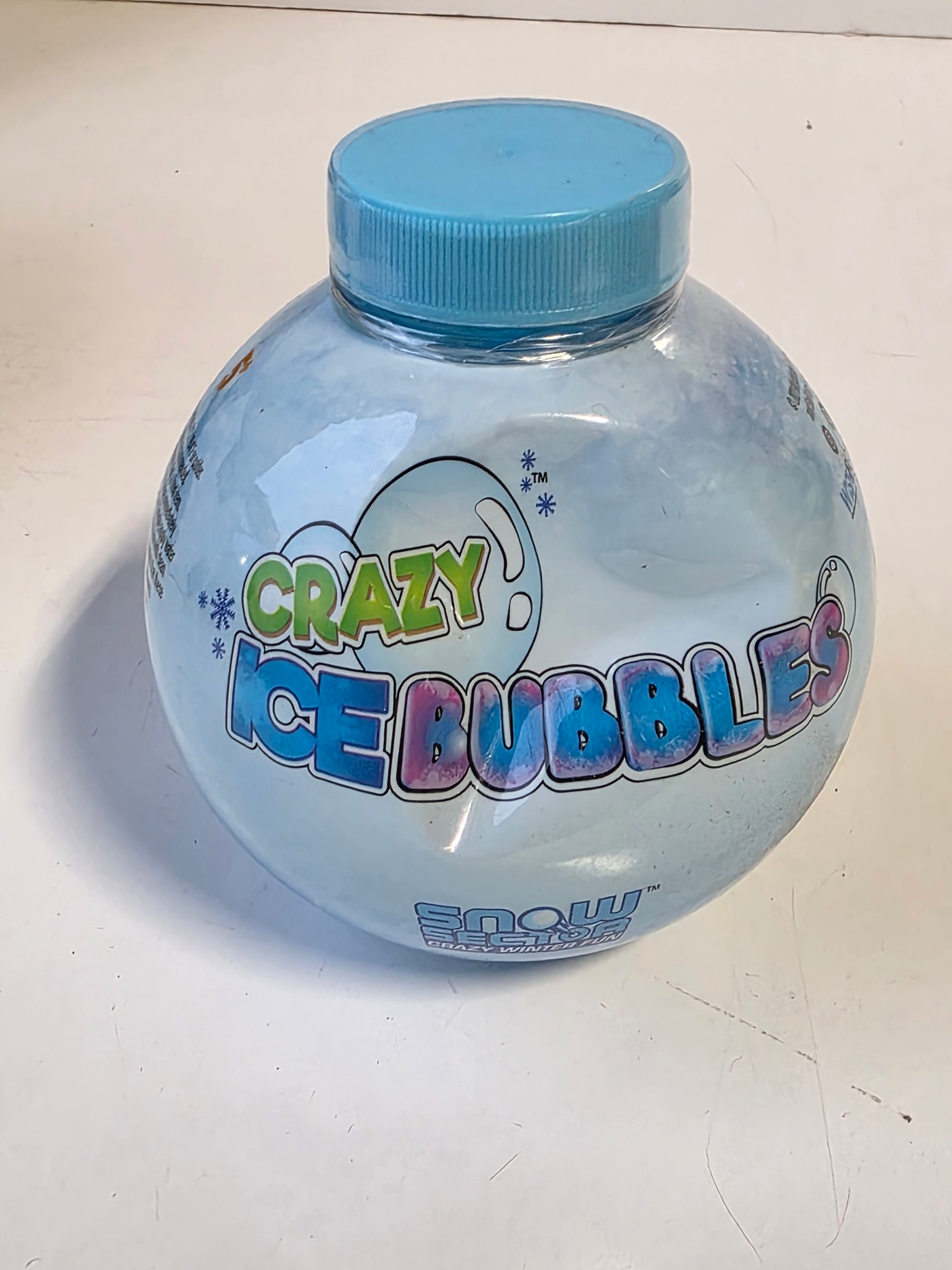Crazy Ice Bubbles Snow Bubbles Jar Blue Kids Outdoor Winter Play Activity Toy S127