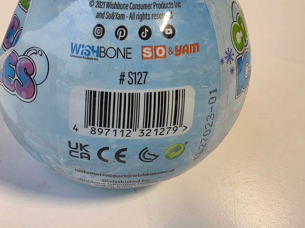Crazy Ice Bubbles Snow Bubbles Jar Blue Kids Outdoor Winter Play Activity Toy S127