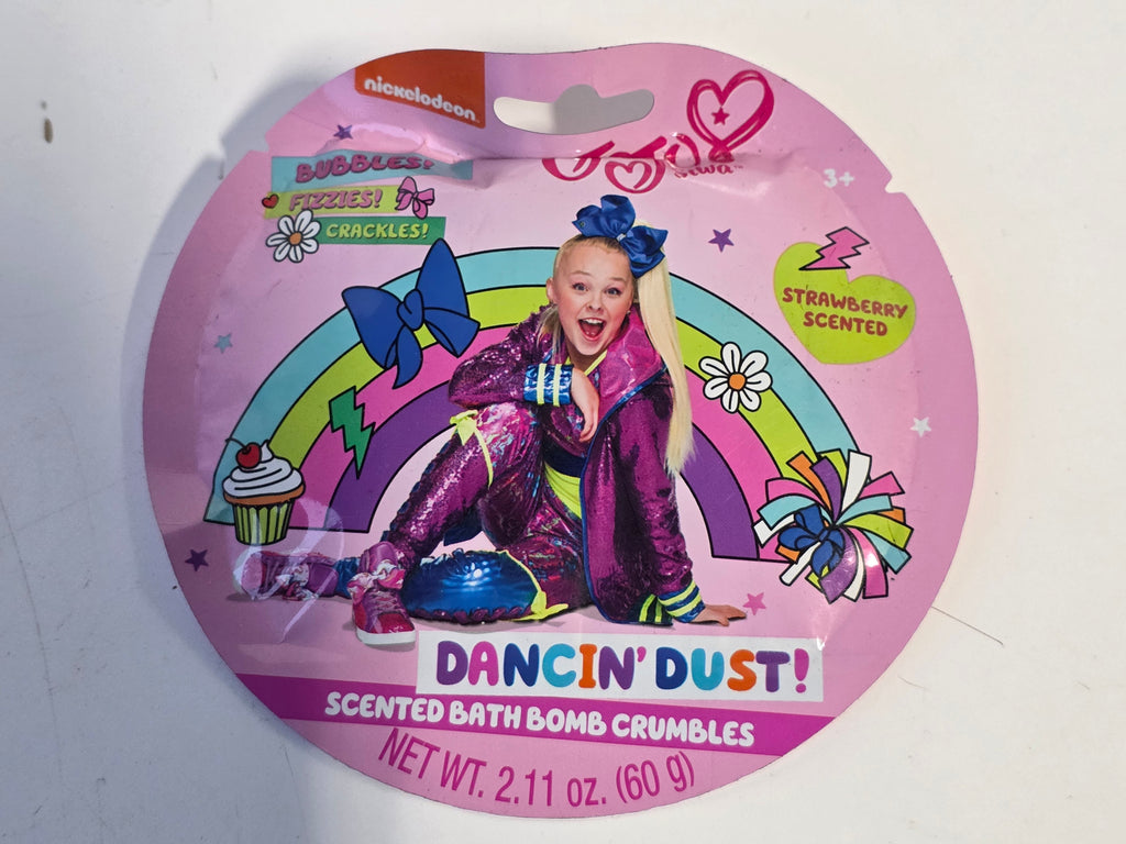 JoJo Siwa Dancin' Dust Strawberry Scented Bath Bomb Crumbles Kids Fizzy Packet