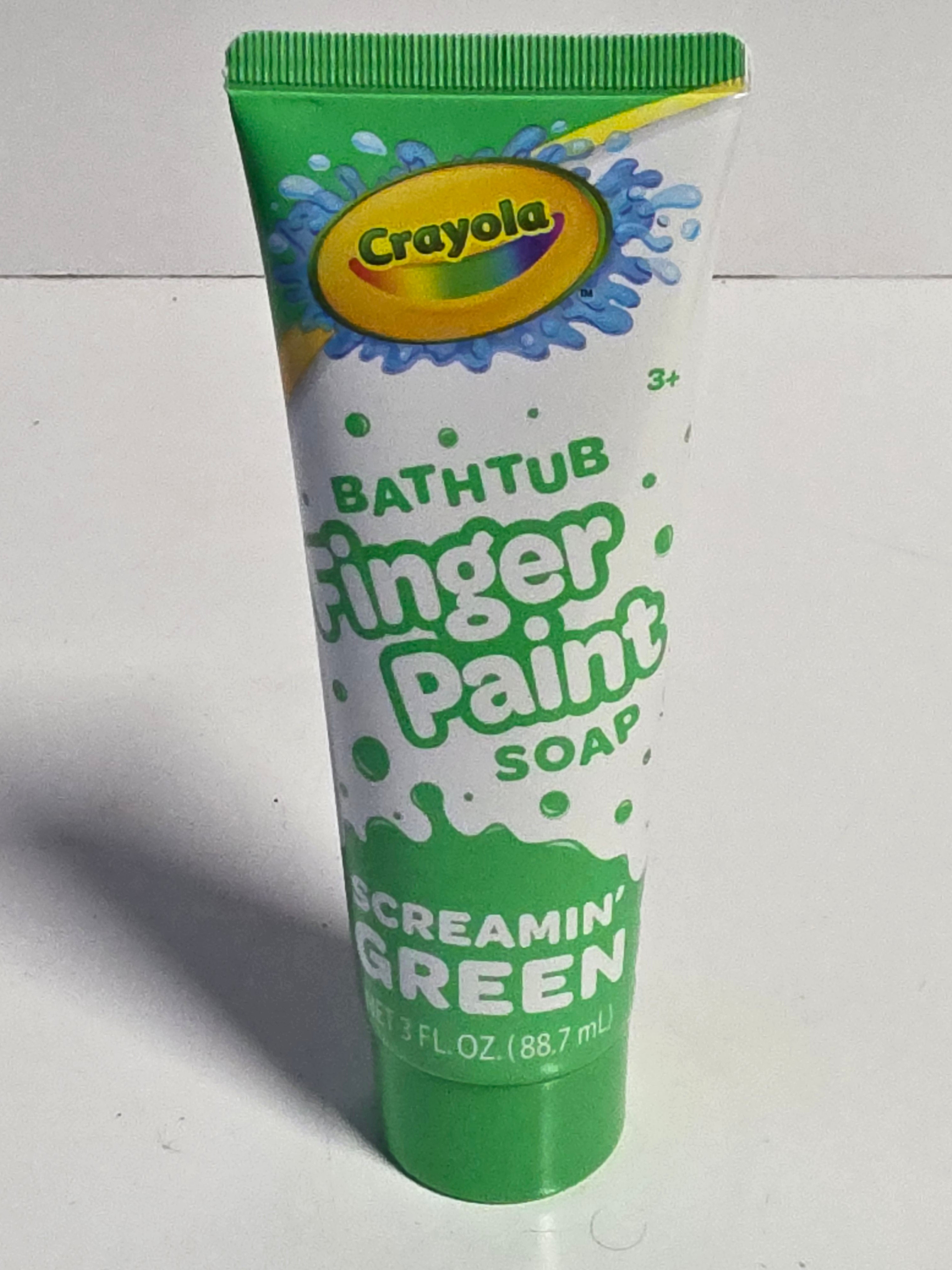 Crayola Bathtub Finger Paint Soap Screamin Green Kids Washable Fun Tube 3oz
