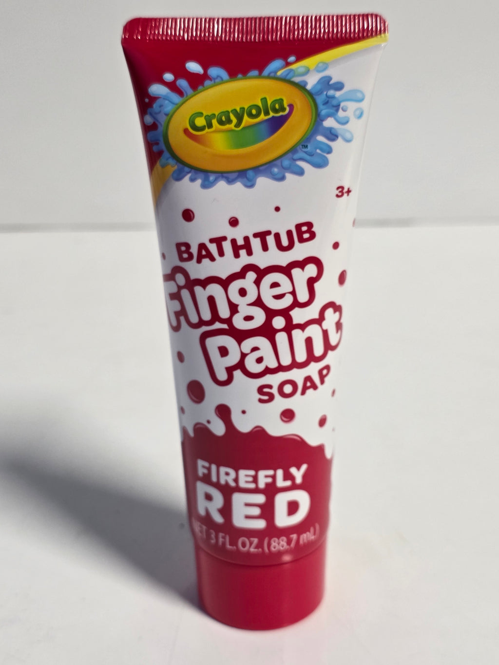Crayola Bathtub Finger Paint Soap Firefly Red Kids Washable Bath Fun Tube 3oz