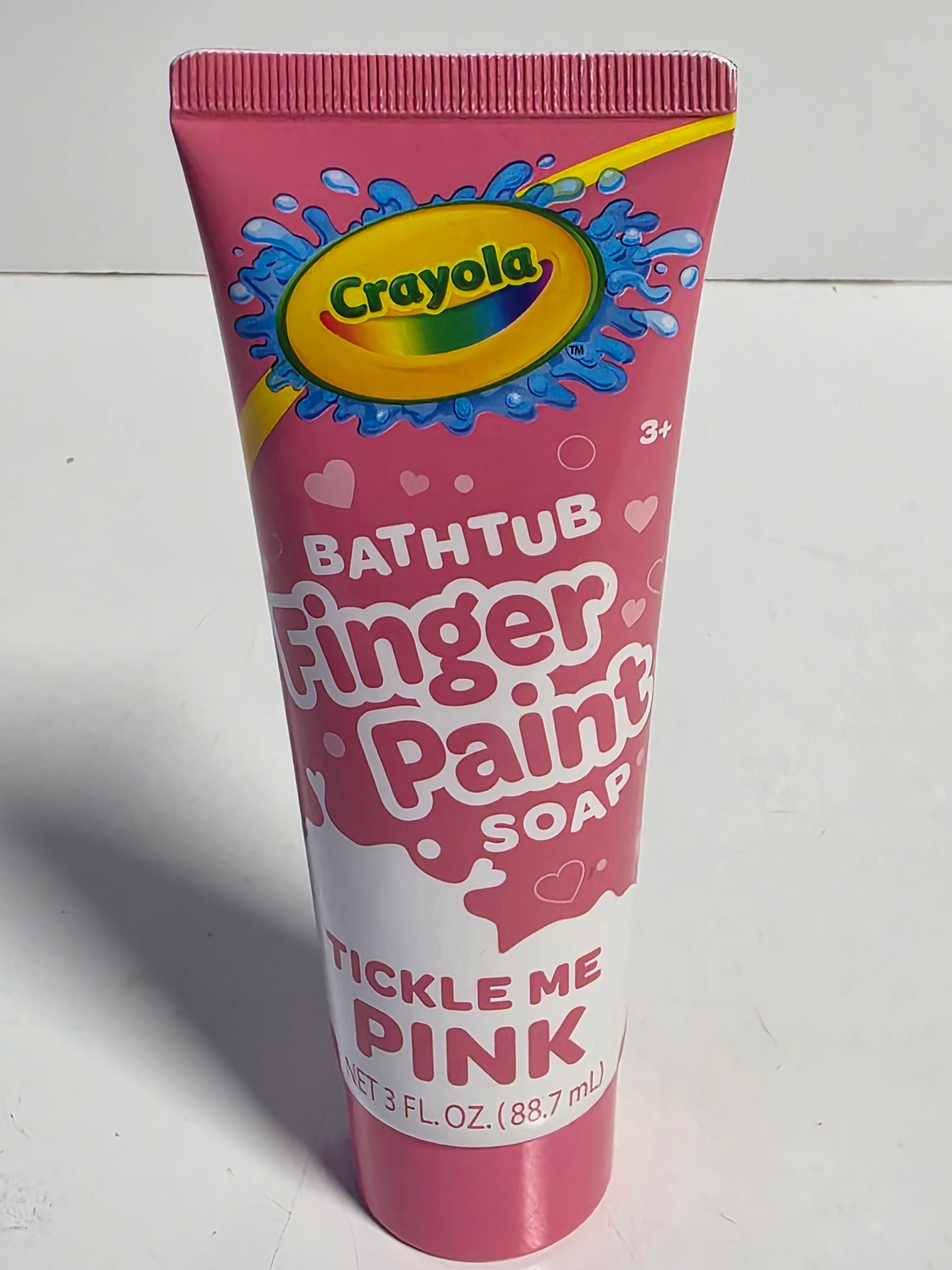 Crayola Bathtub Finger Paint Soap Tickle Me Pink Kids Washable Bath Fun Tube 3oz