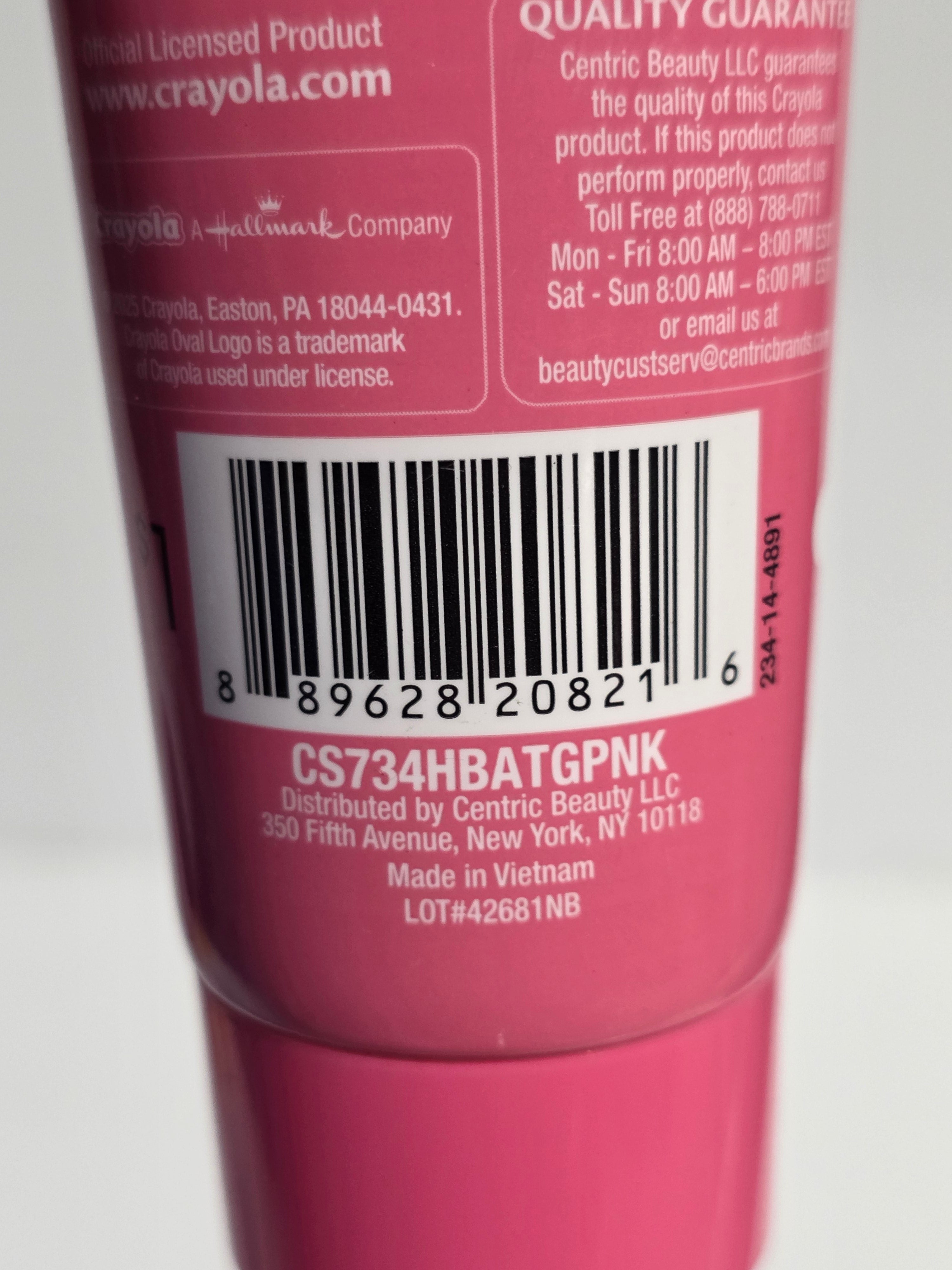 Crayola Bathtub Finger Paint Soap Tickle Me Pink Kids Washable Bath Fun Tube 3oz