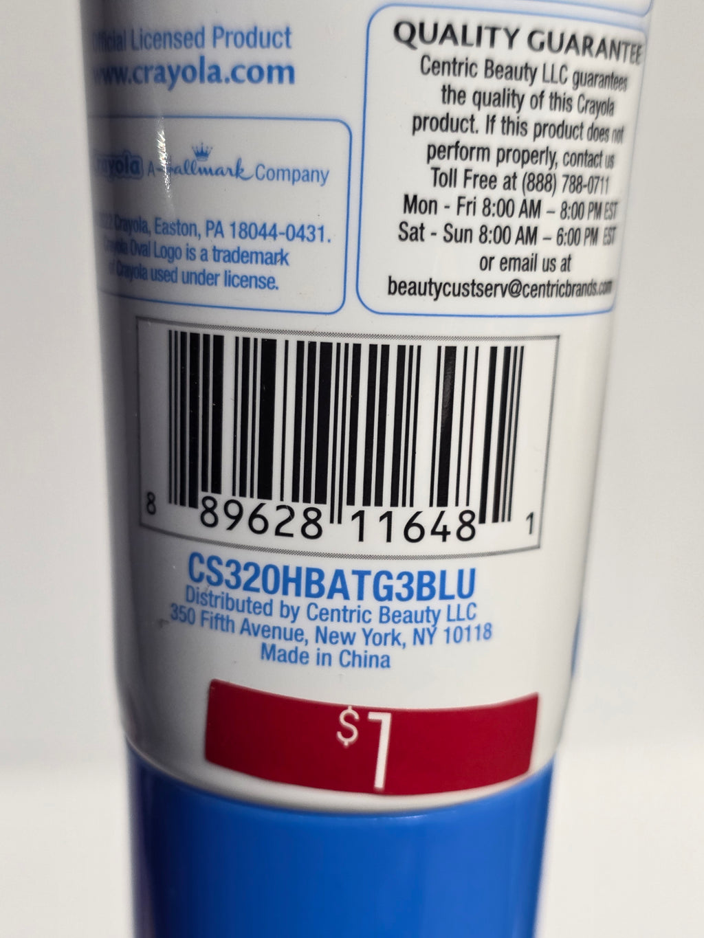 Crayola Bathtub Finger Paint Soap Bluetiful Blue Kids Washable Bath Fun Tube 3oz