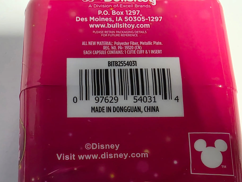 Disney Princess Cutie Cuff Elegant Series Mystery Snap Bracelet Plush Toy Capsule