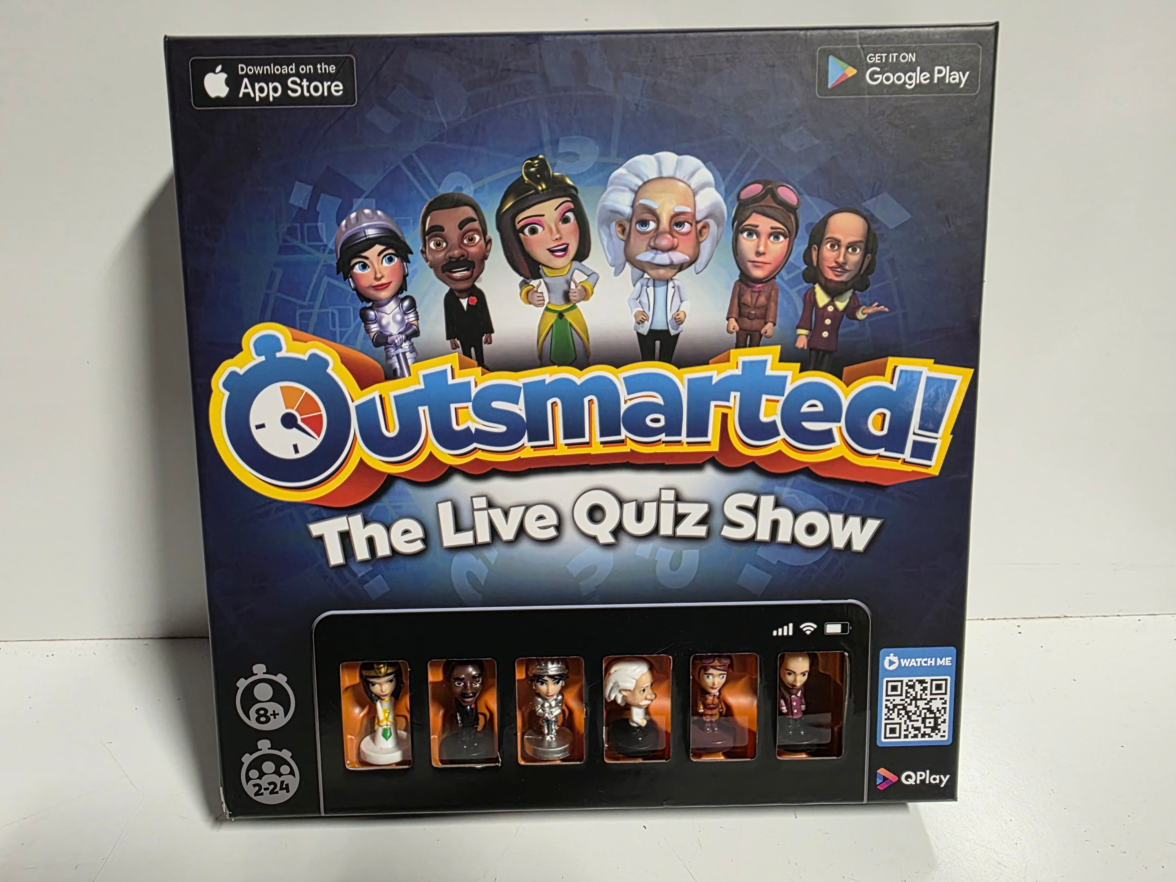 Outsmarted! The Live Quiz Show Interactive Family Board Game App-Connected Trivia Set
