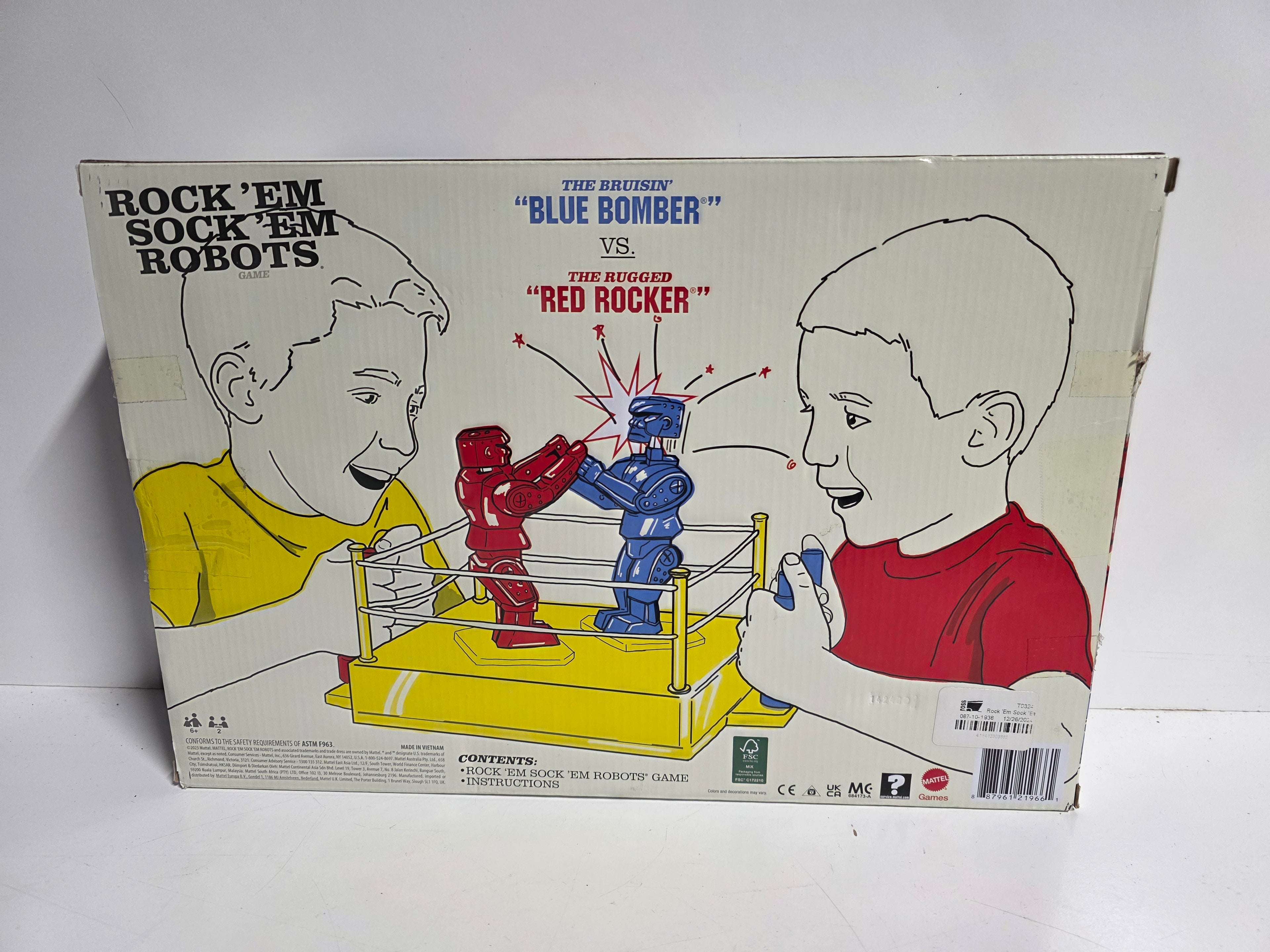 Mattel Rock 'Em Sock 'Em Robots Classic Boxing Game Retro Robot Battle Set
